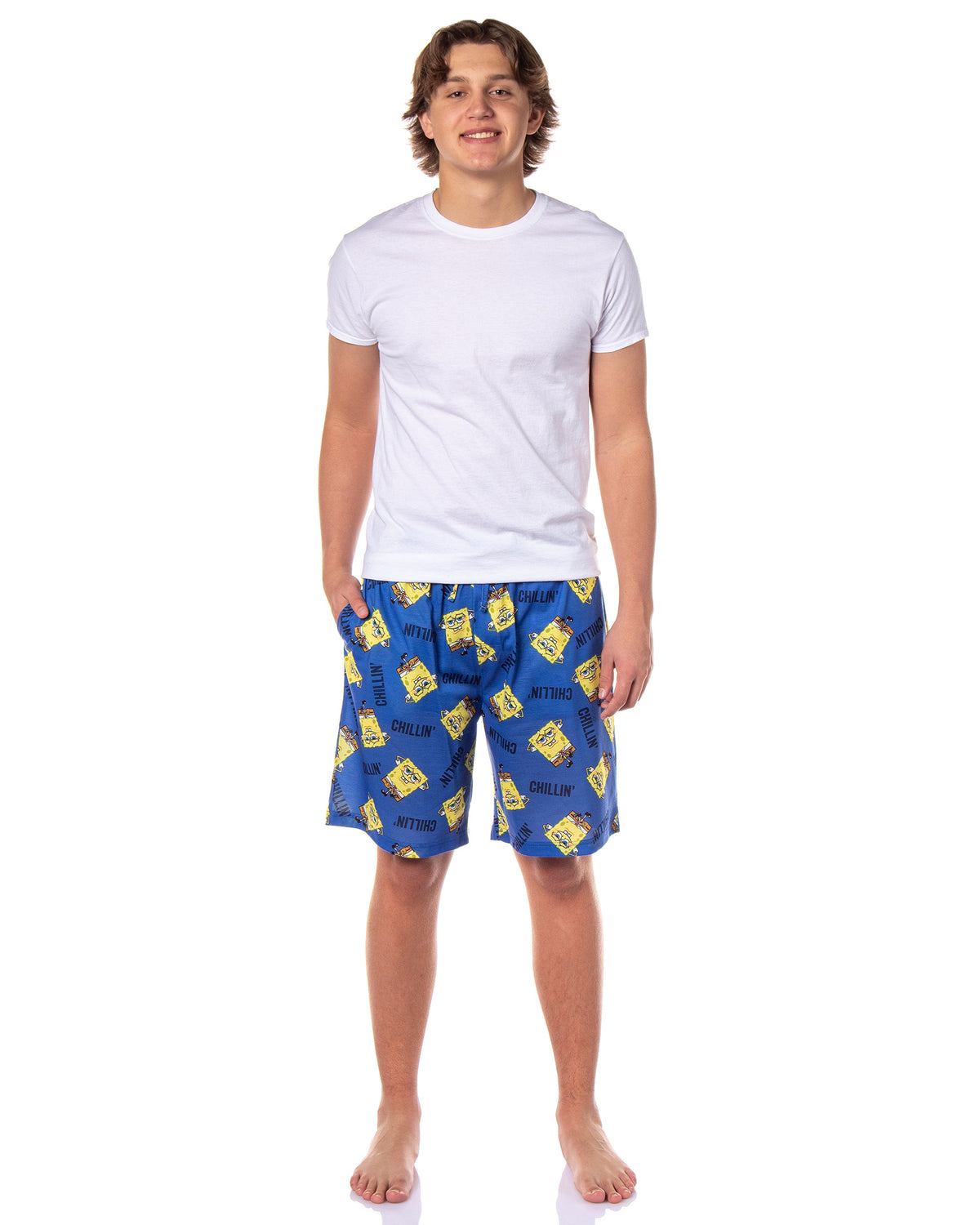 SpongeBob SquarePants Pajamas Men's Chillin Lounge PJ Sleep Shorts