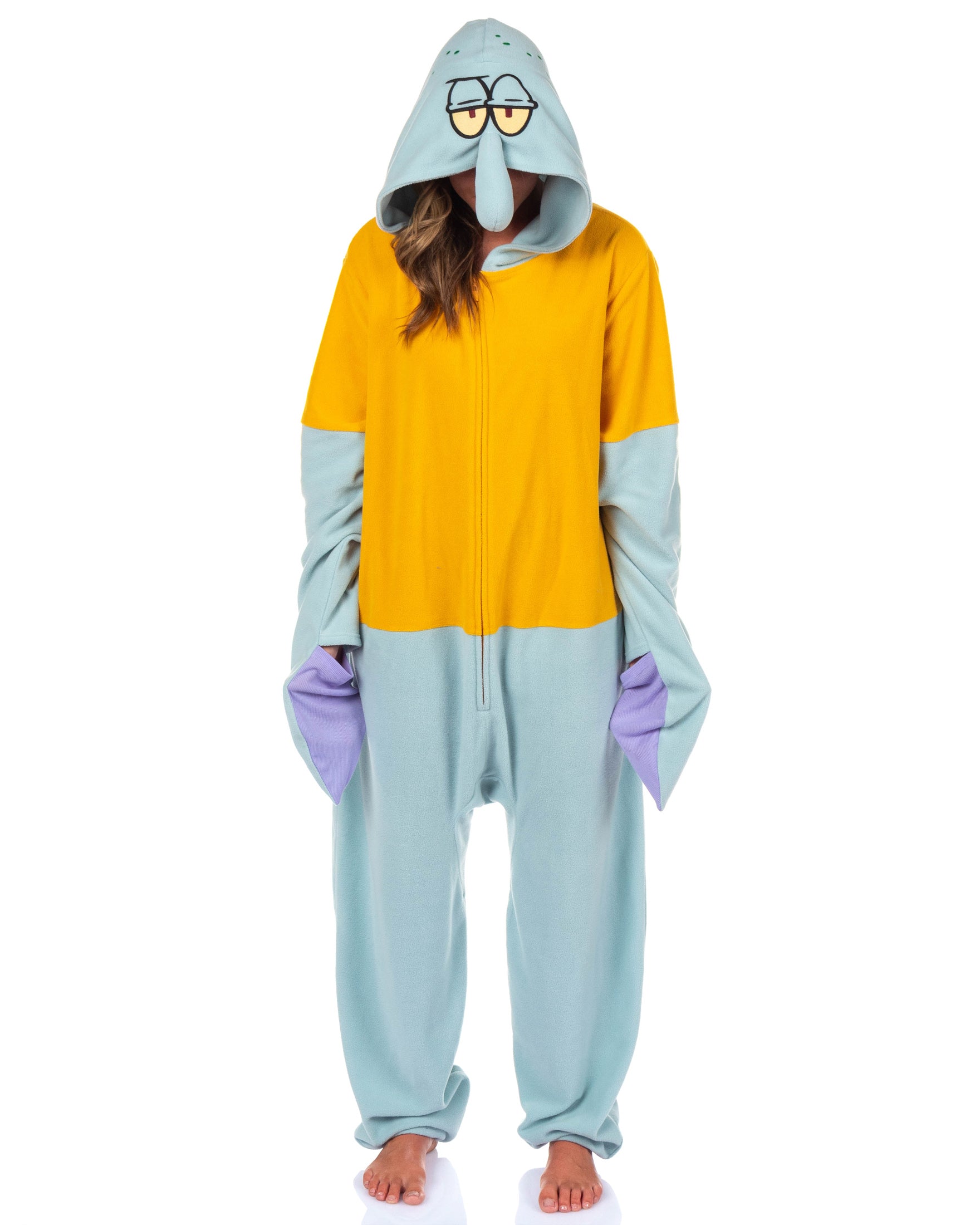 SpongeBob SquarePants Mens' Squidward Costume Union Suit Pajama Outfit