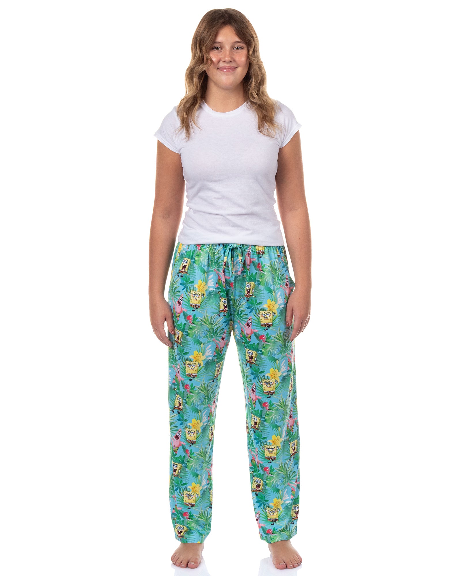 SpongeBob SquarePants Pajamas Women's Tropical Vibe Lounge Sleep Pants
