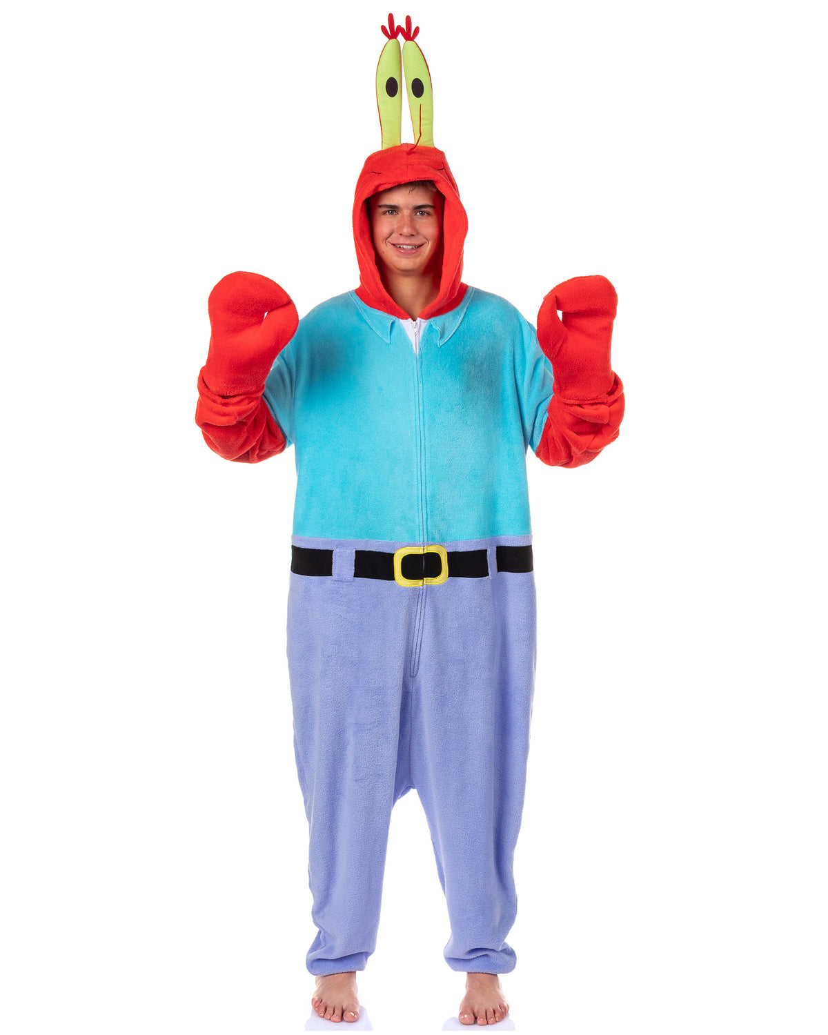 SpongeBob Mr. Krabs Men's Kigurumi Union Suit Hooded Costume Pajama