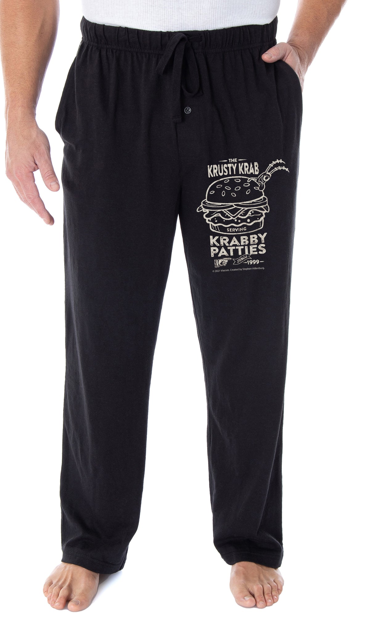 Nickelodeon Men's SpongeBob SquarePants The Krusty Krab Krabby Patties Since 1999 Loungewear Pajama Pants