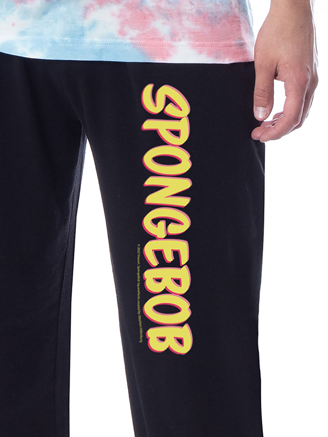 SpongeBob SquarePants Mens' Patrick Tie-Dye Funny Jogger Sleep Pajama Set