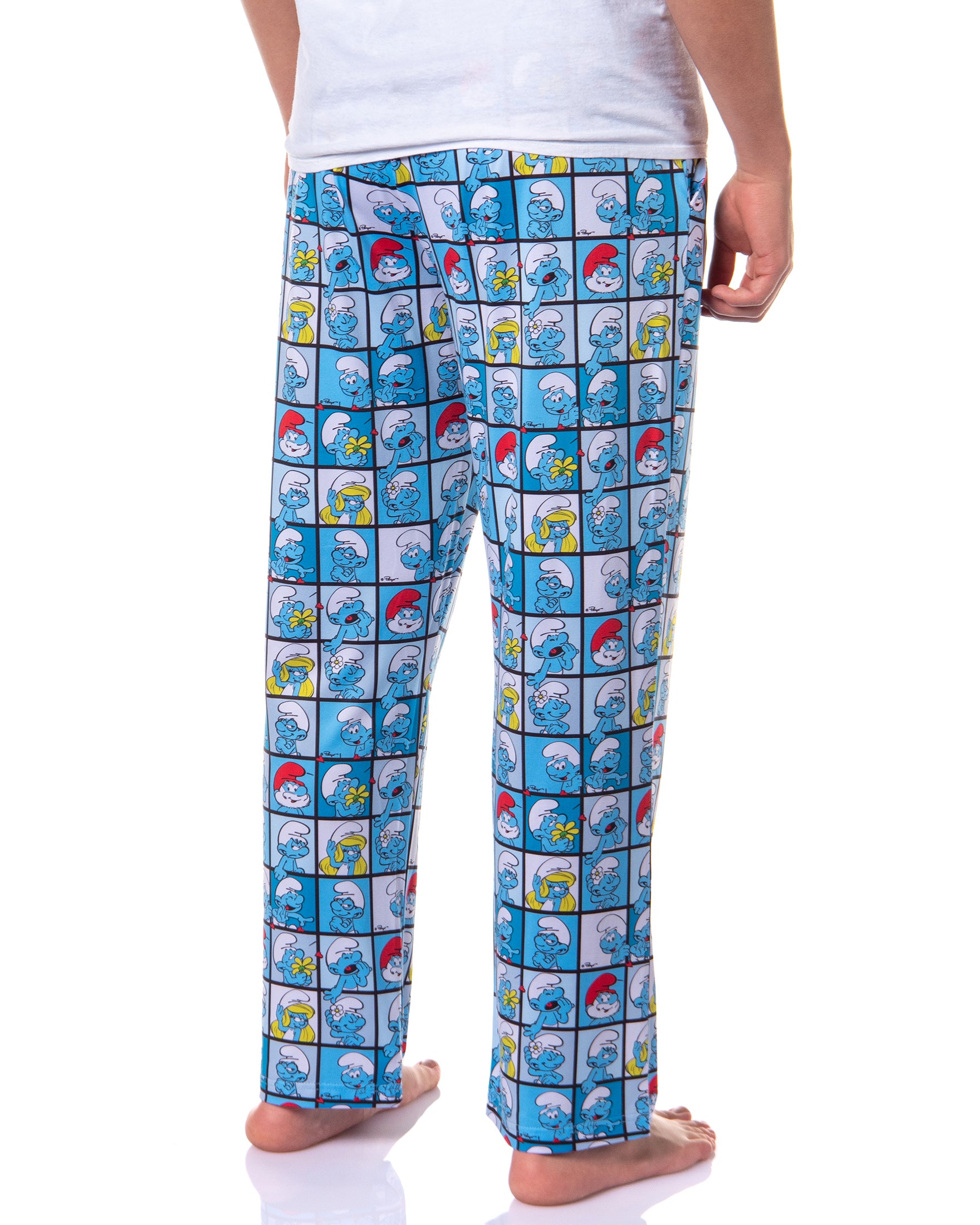 The Smurfs Men's Smurfette Papa Smurf Portrait Sleep Pajama Pants (S)