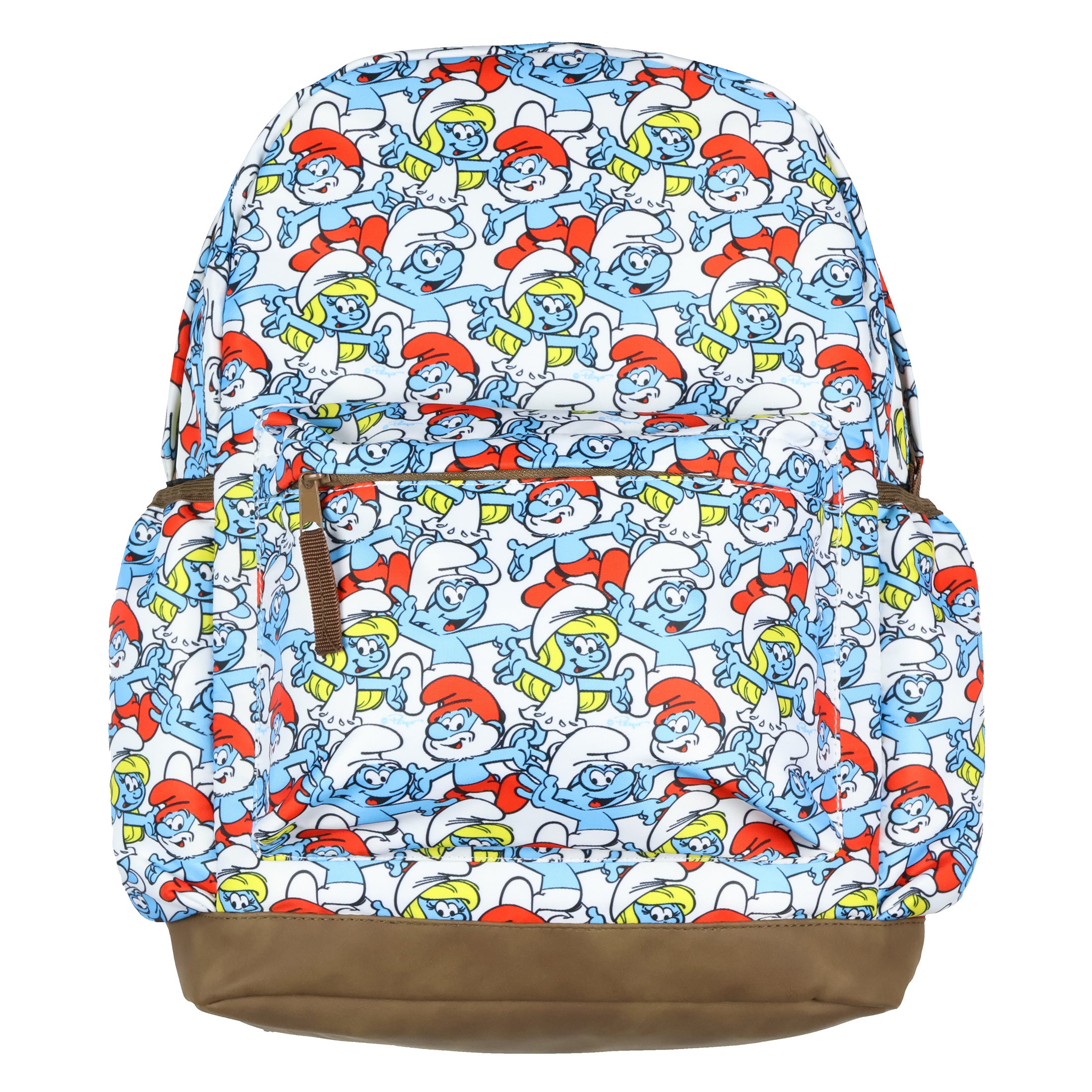 The Smurfs Backpack Smurfette Papa & Brainy Smurf Design Tech Laptop Bag Daypack