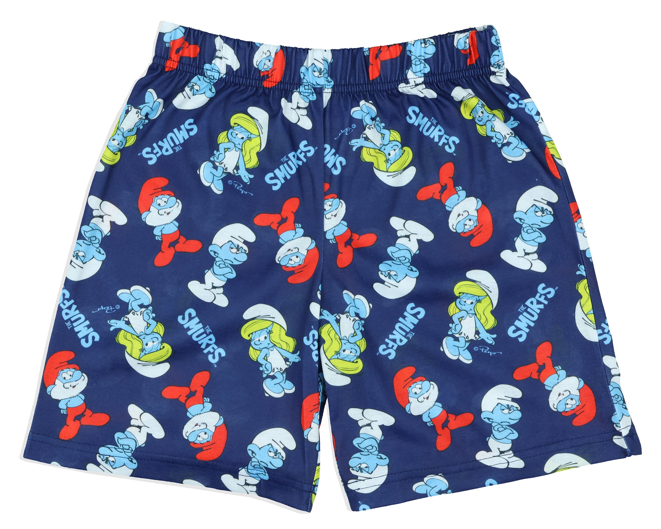 The Smurfs Pajamas Boys' Grouchy Smurf Short Sleeves and Shorts Set