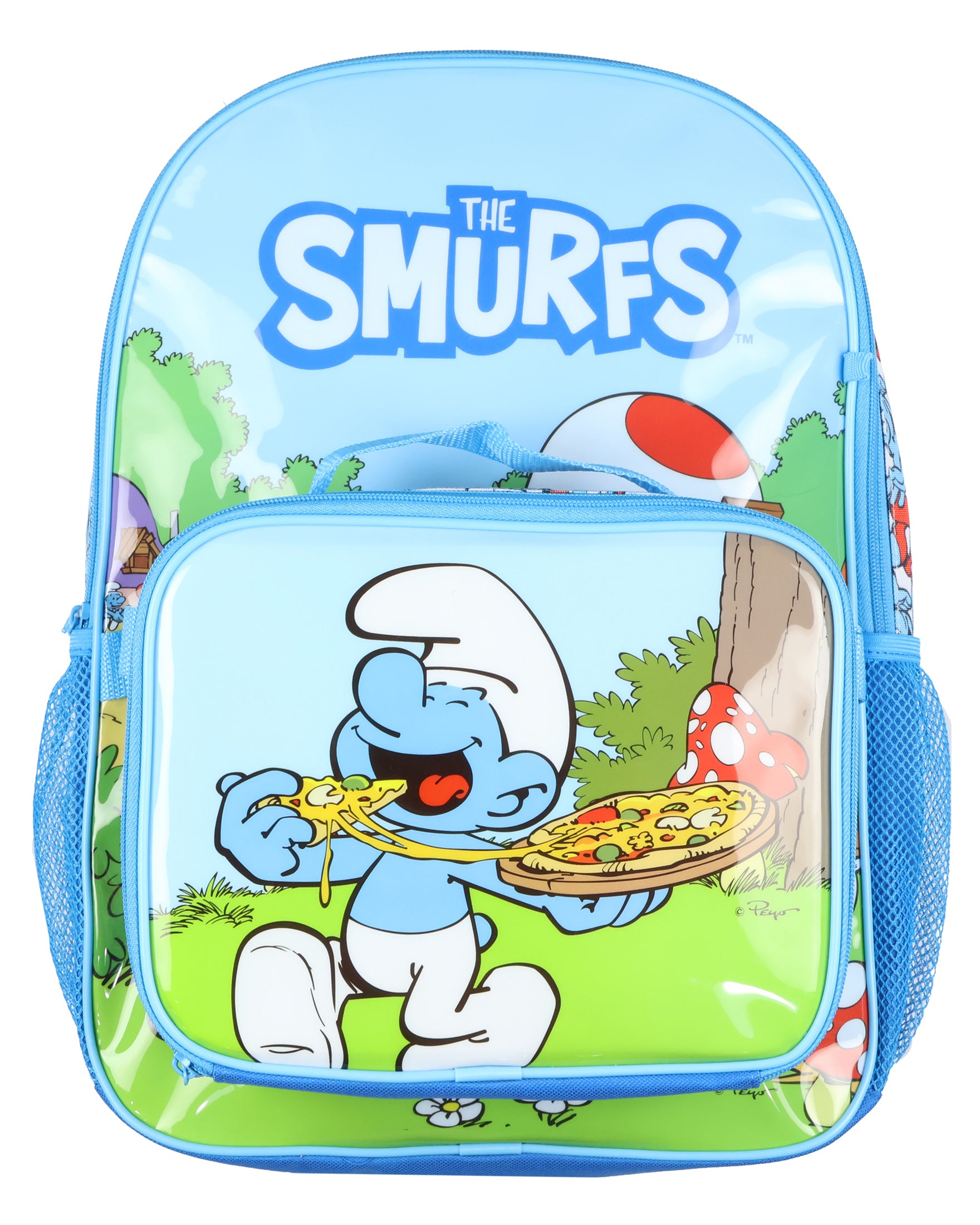 The Smurfs Backpack 5-Piece Mega Set Travel Daypack Bag with Lunch Box