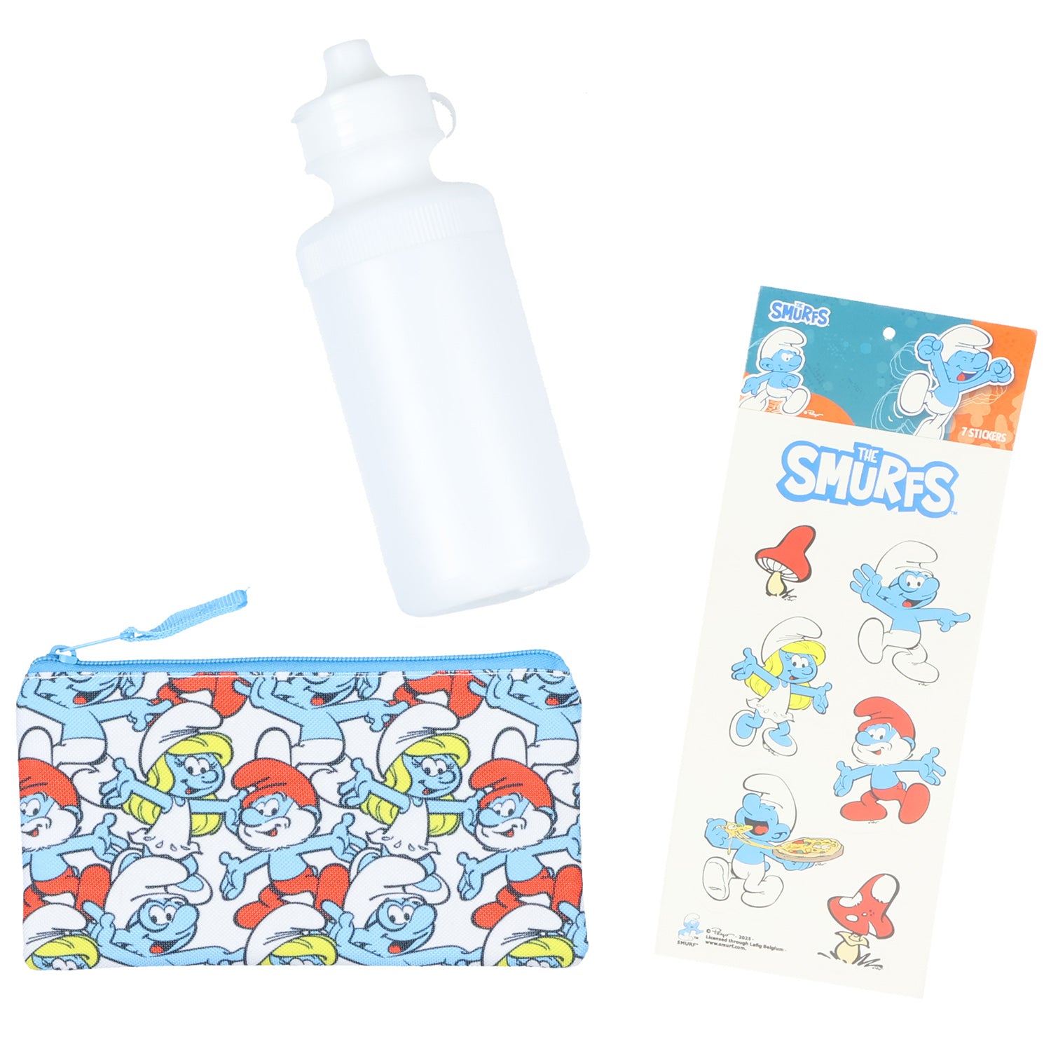 The Smurfs Backpack 5-Piece Mega Set Travel Daypack Bag with Lunch Box