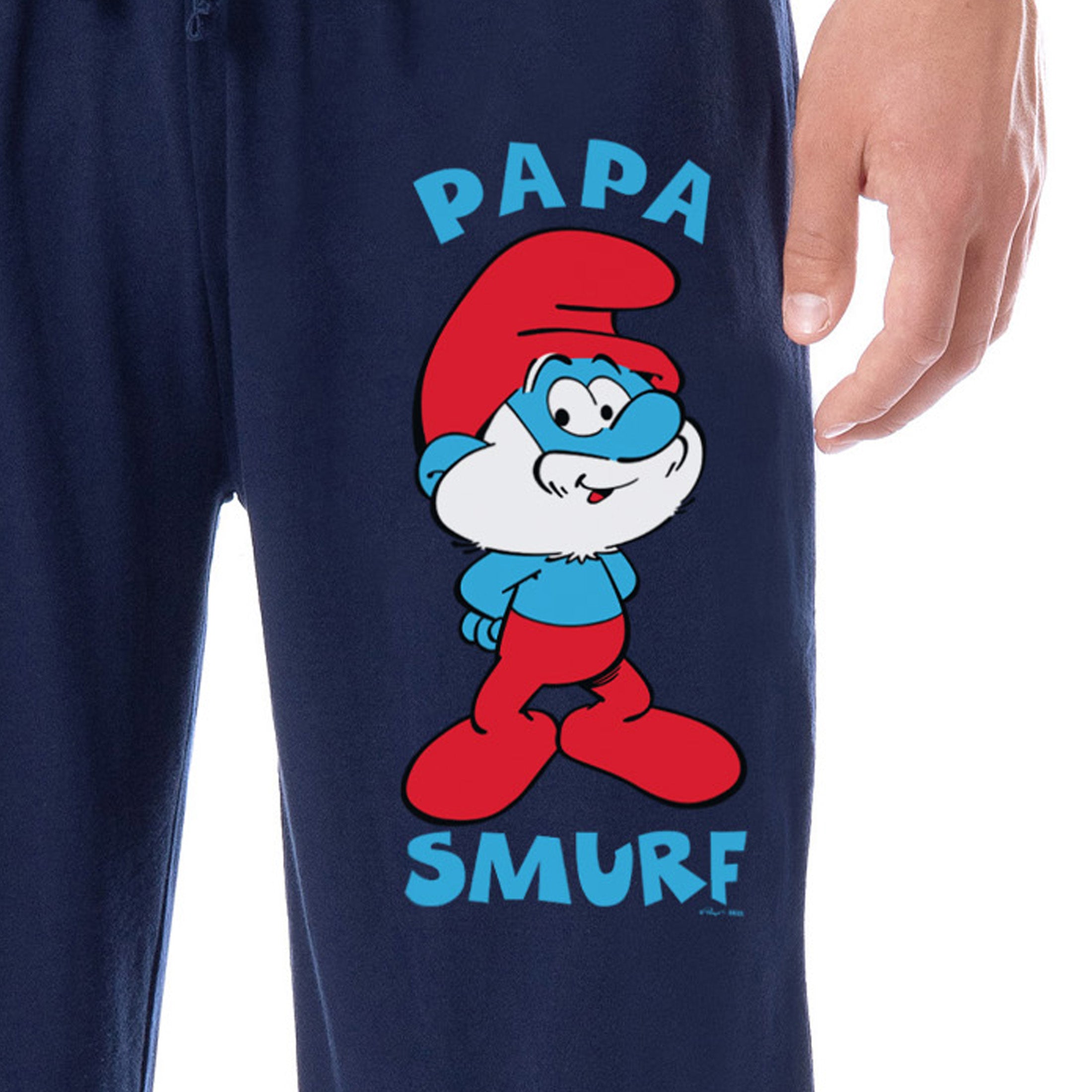 The Smurfs Men's Papa Smurf Movie Film Sleep Jogger Pajama Pants For Adults