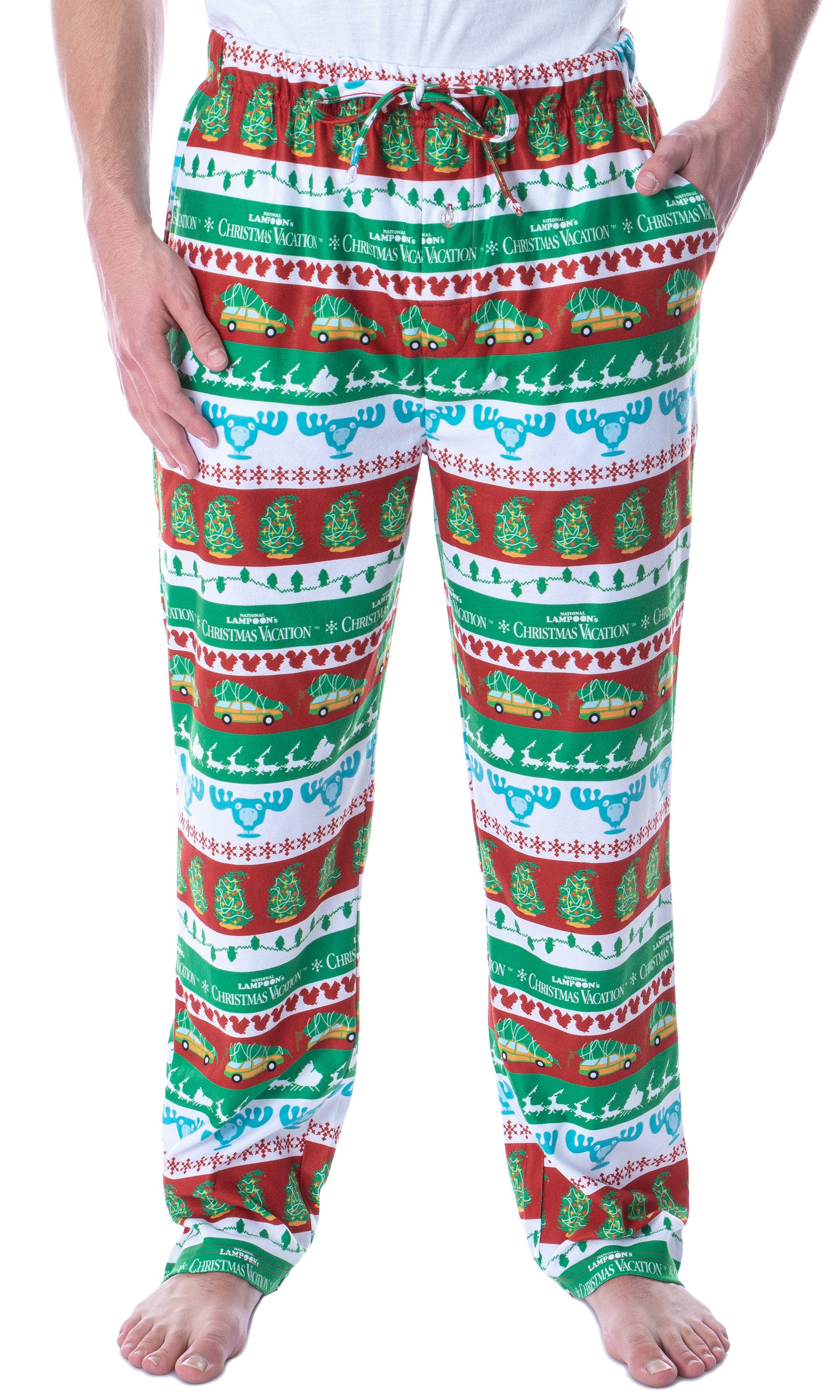 National Lampoon's Christmas Vacation Men's Fair Isle Loungewear Pajama Pants