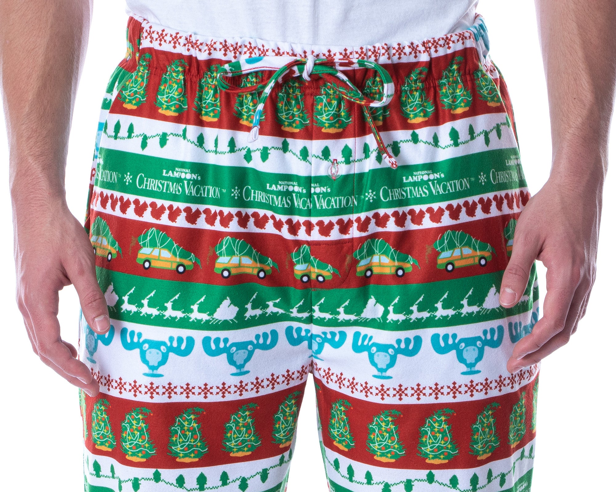 National Lampoon's Christmas Vacation Men's Fair Isle Loungewear Pajama Pants