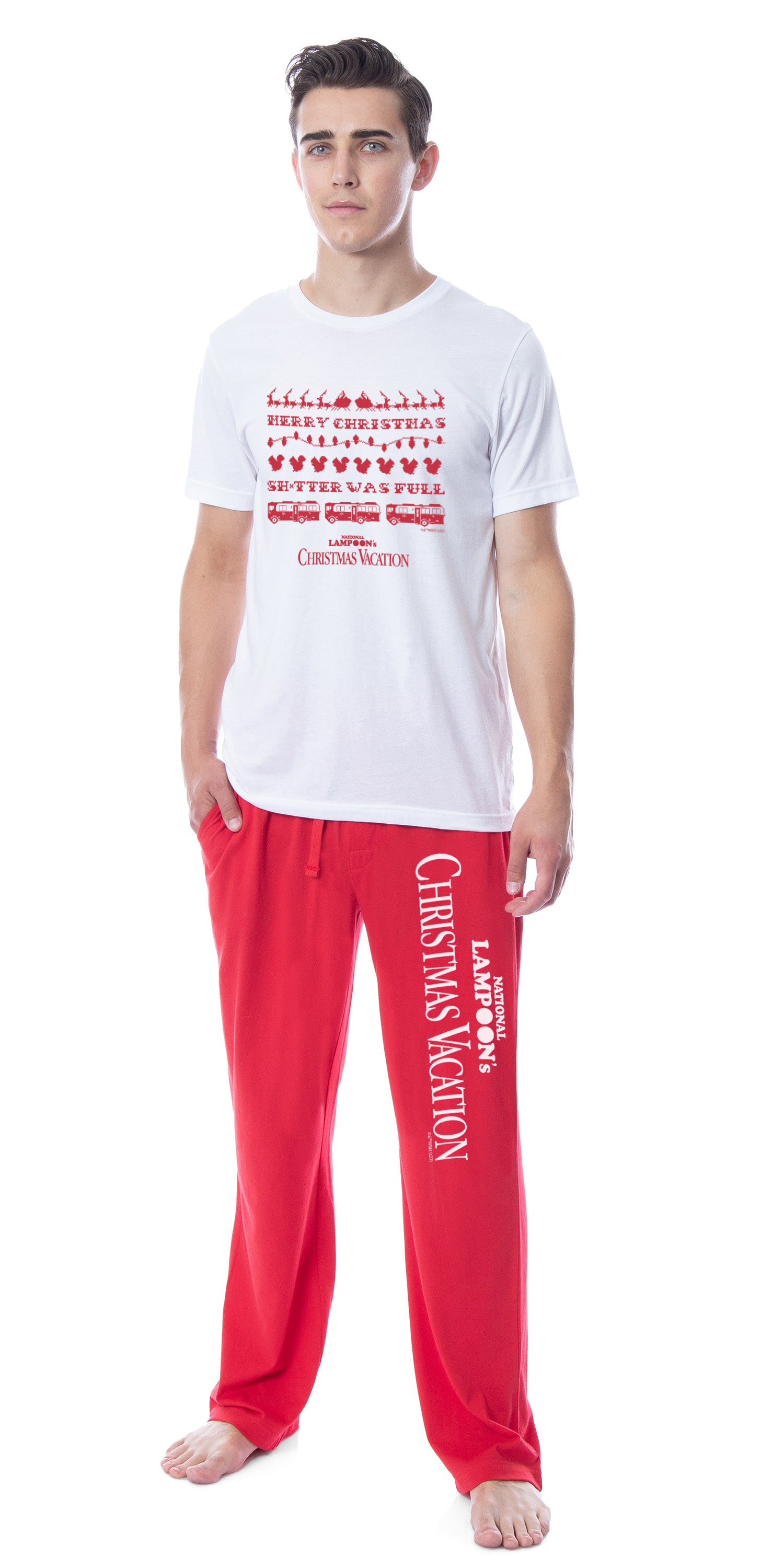 National Lampoon's Christmas Vacation Mens' Sh*tter Was Full Pajama Set