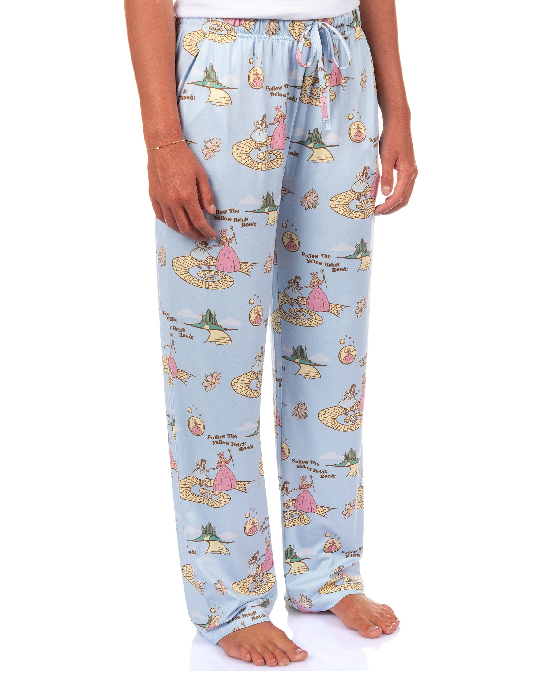 The Wizard of Oz Pajama Pants Women's Follow The Yellow Brick Road Bottoms