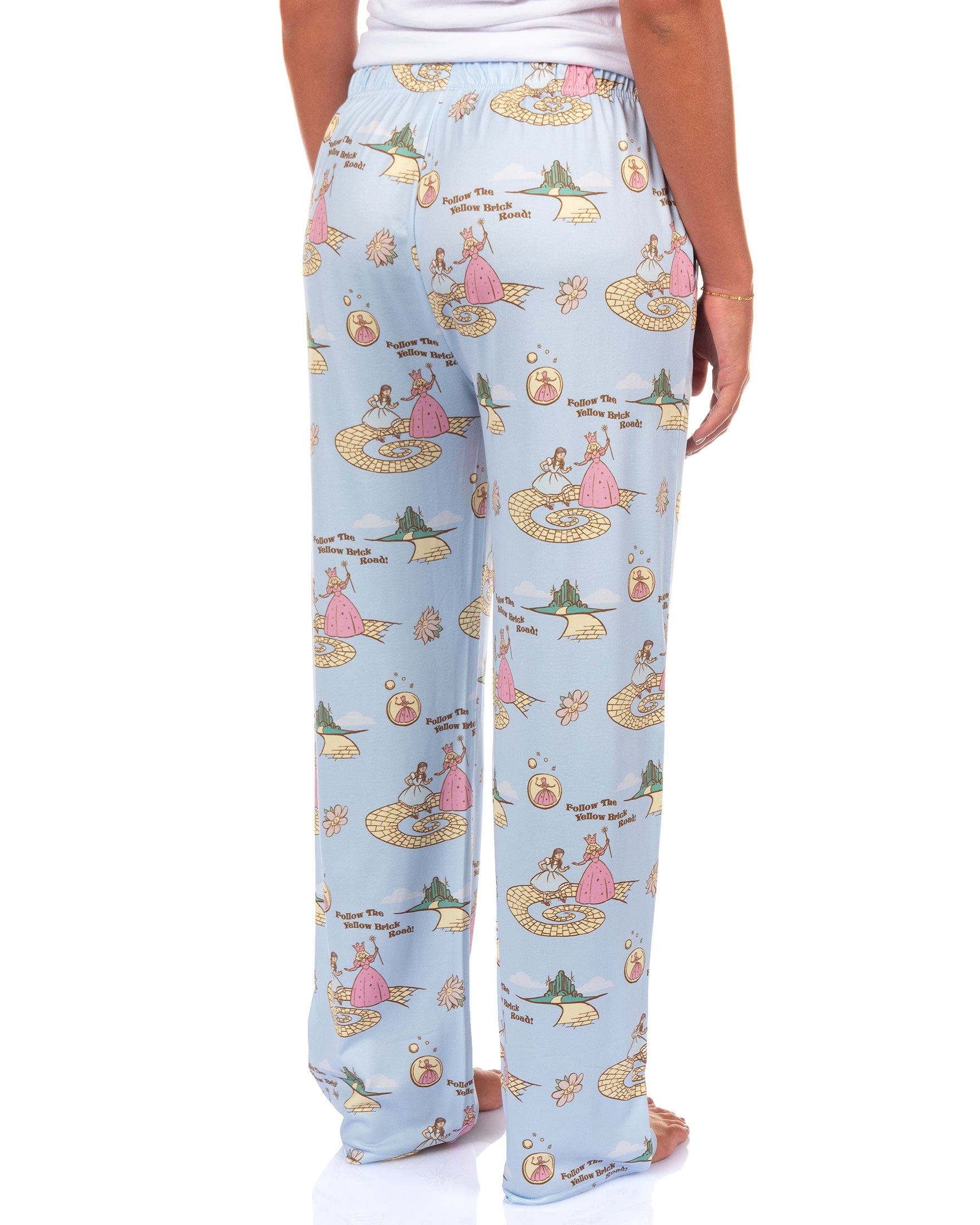 The Wizard of Oz Pajama Pants Women's Follow The Yellow Brick Road Bottoms