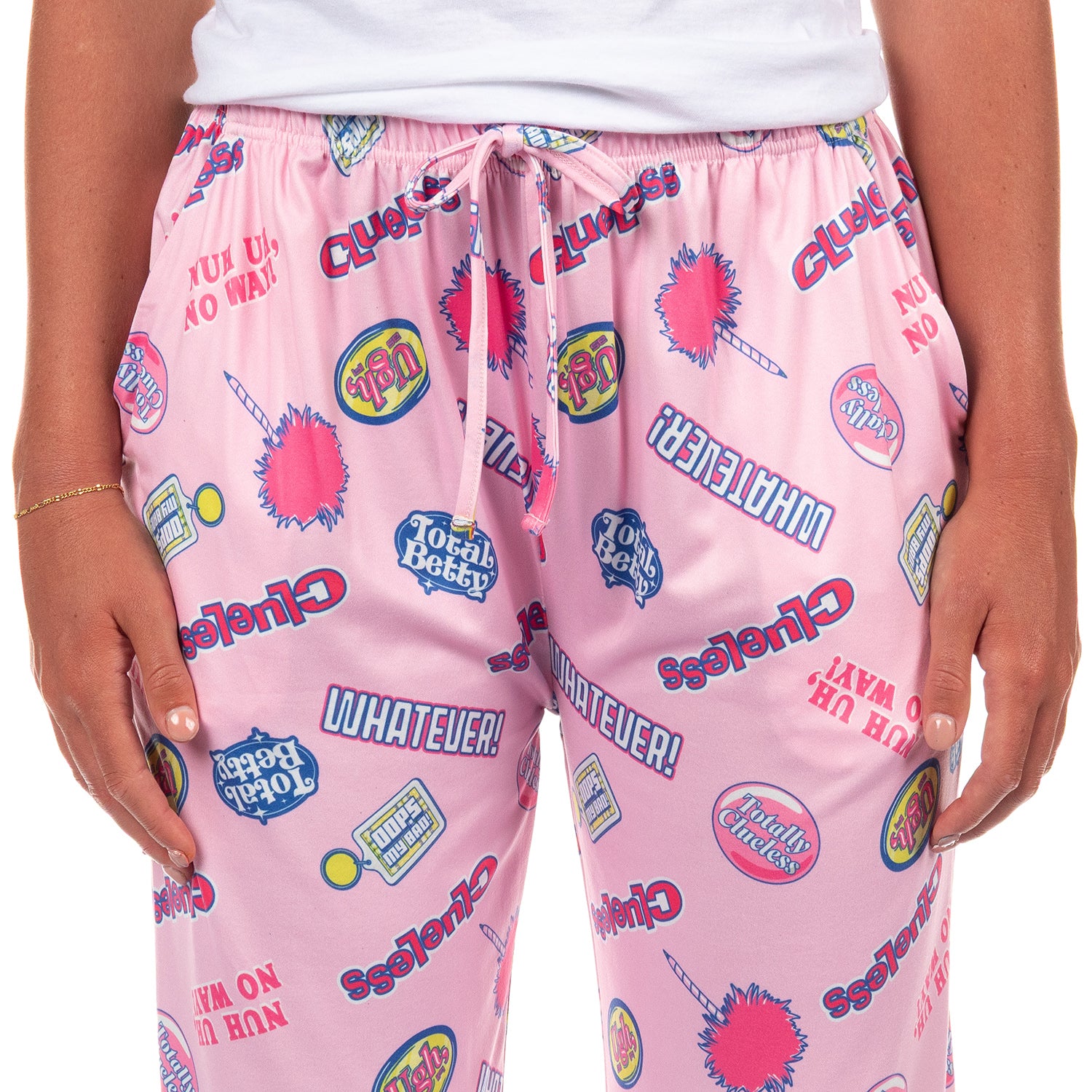 Clueless Pajama Pants Women's Whatever Quotes Oops My Bad Lounge Bottoms