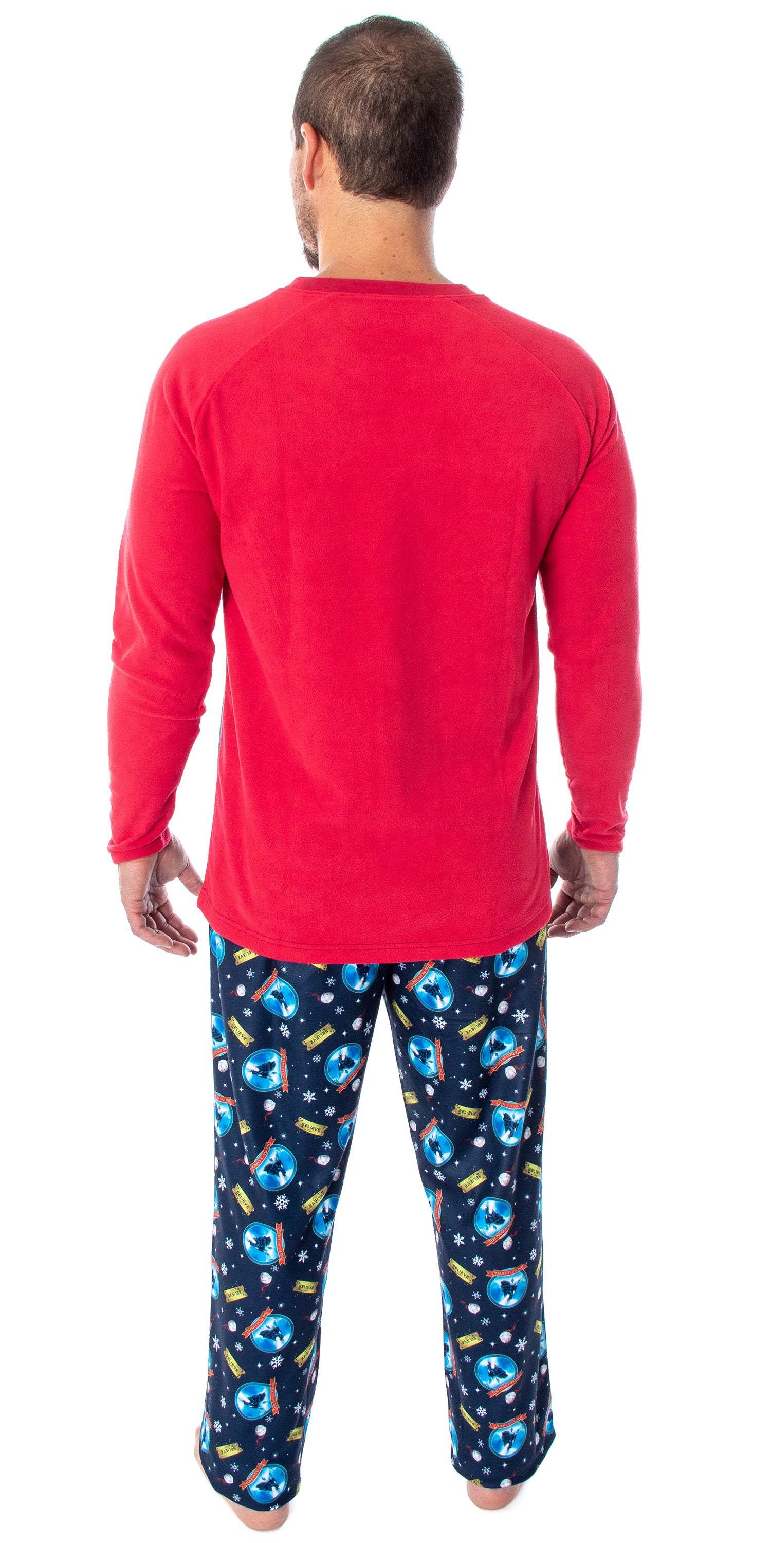 The Polar Express Train Men's Raglan Shirt And Pants 2 Piece Pajama Set