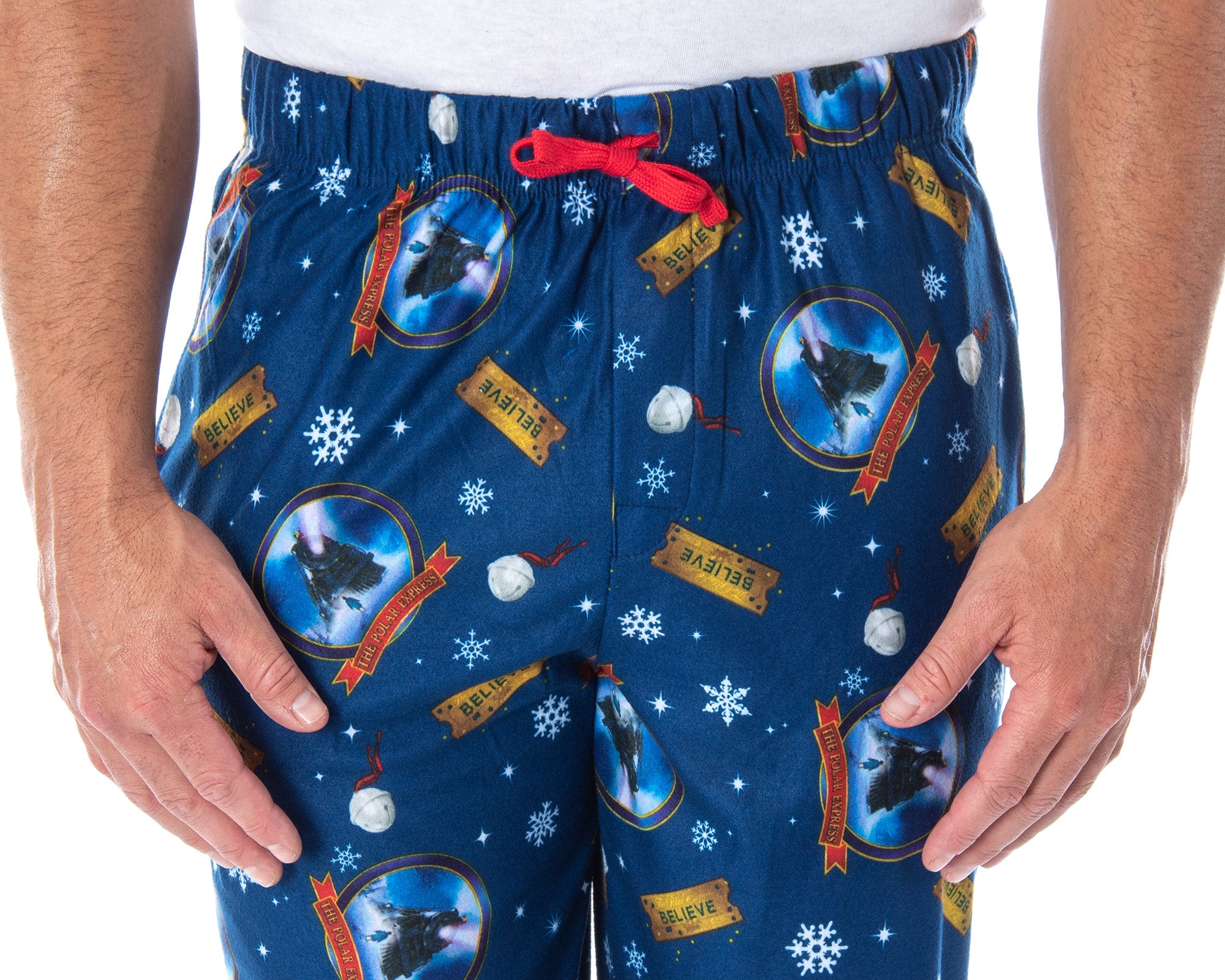 The Polar Express Men's Believe Train Ticket Lounge Sleep Pajama Pants