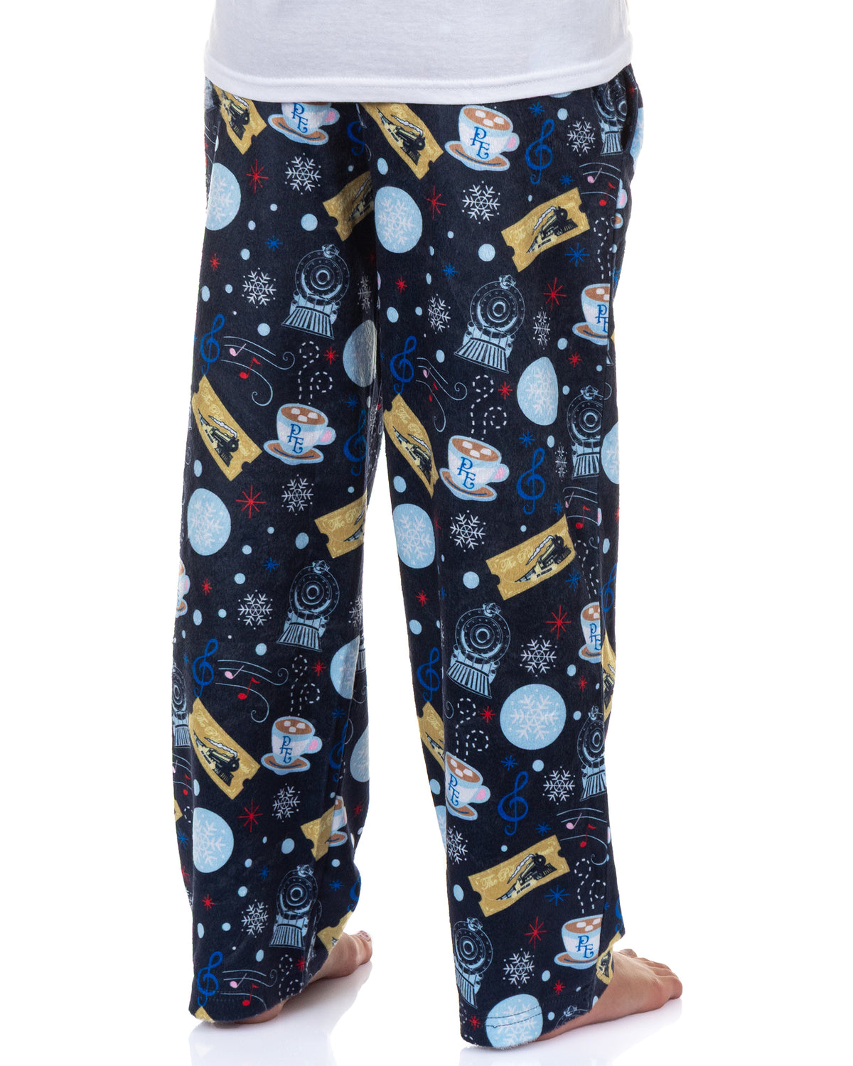 The Polar Express Pajamas Kids Hot Coco Golden Ticket Lounge PJ Pants