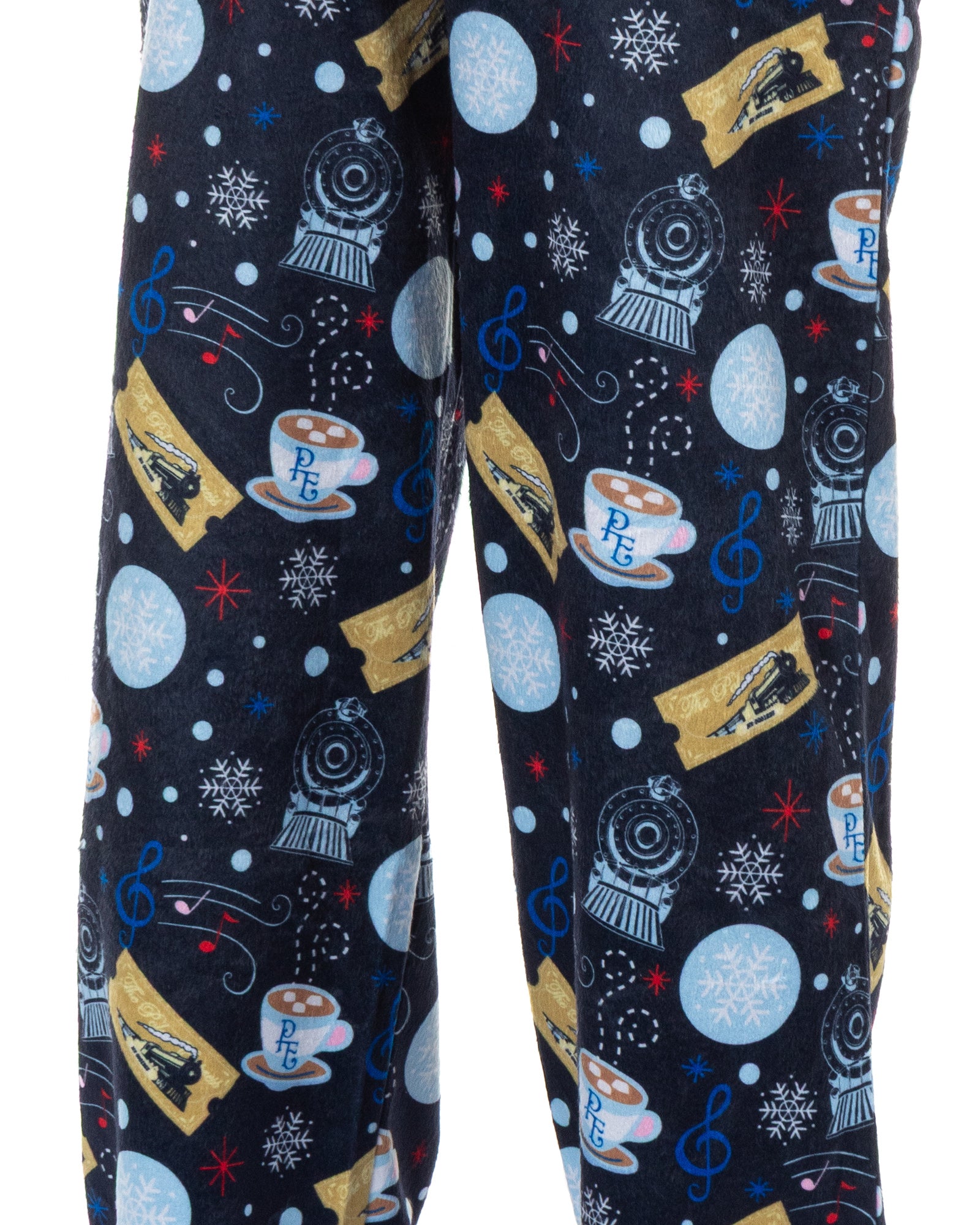 The Polar Express Pajamas Kids Hot Coco Golden Ticket Lounge PJ Pants