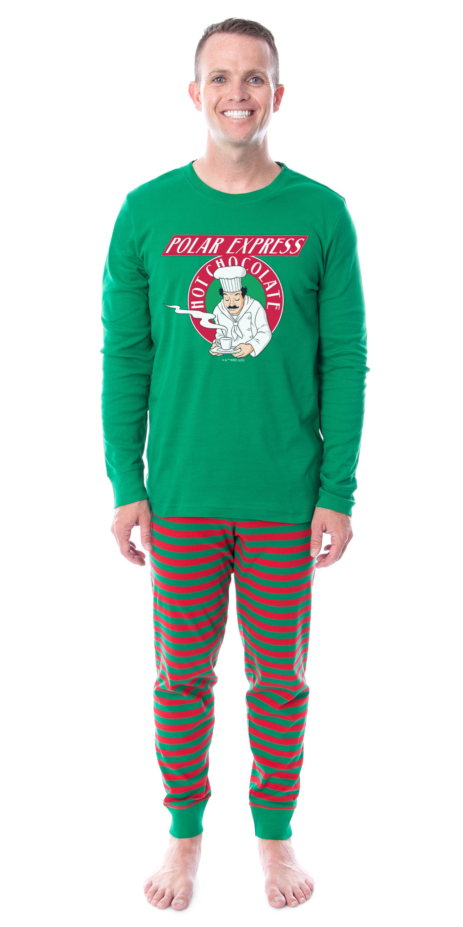 Polar Express Movie Film Hot Chocolate Tight Fit Cotton Matching Family Pajama Set
