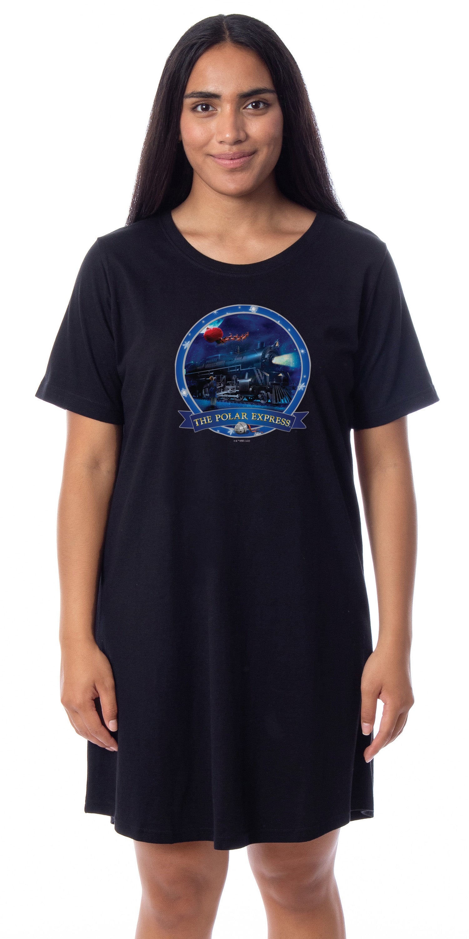 The Polar Express Womens' Train Movie Film Nightgown Sleep Pajama Shirt