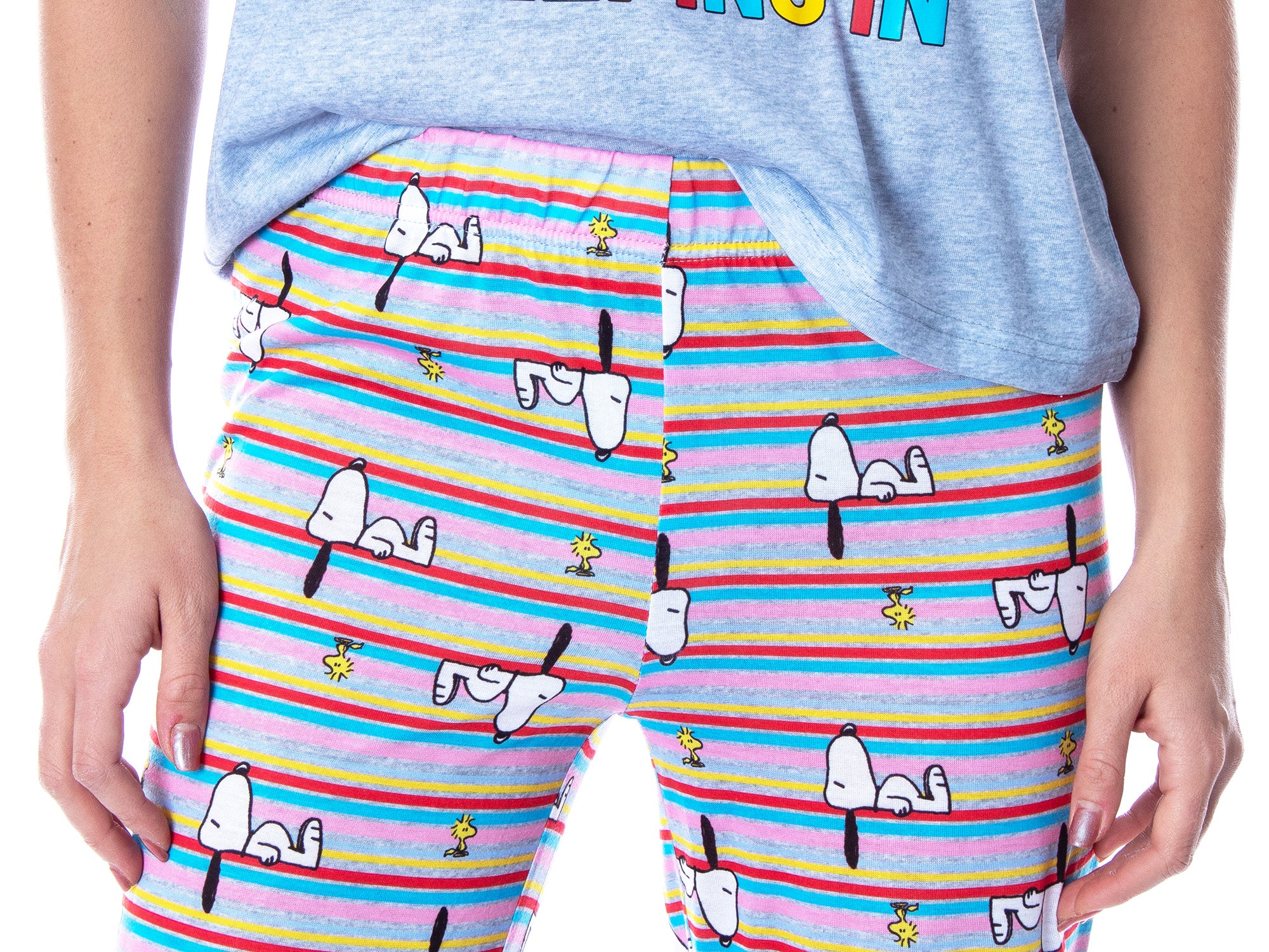 Peanuts Women's Snoopy Happiness is Sleeping In Shirt And Pant Sleepwear Set XL