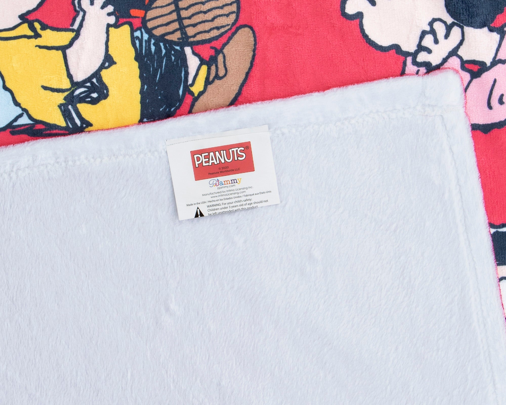 Peanuts LOVE Charlie Brown Snoopy And Pals Letter Art Silk Touch Throw Blanket