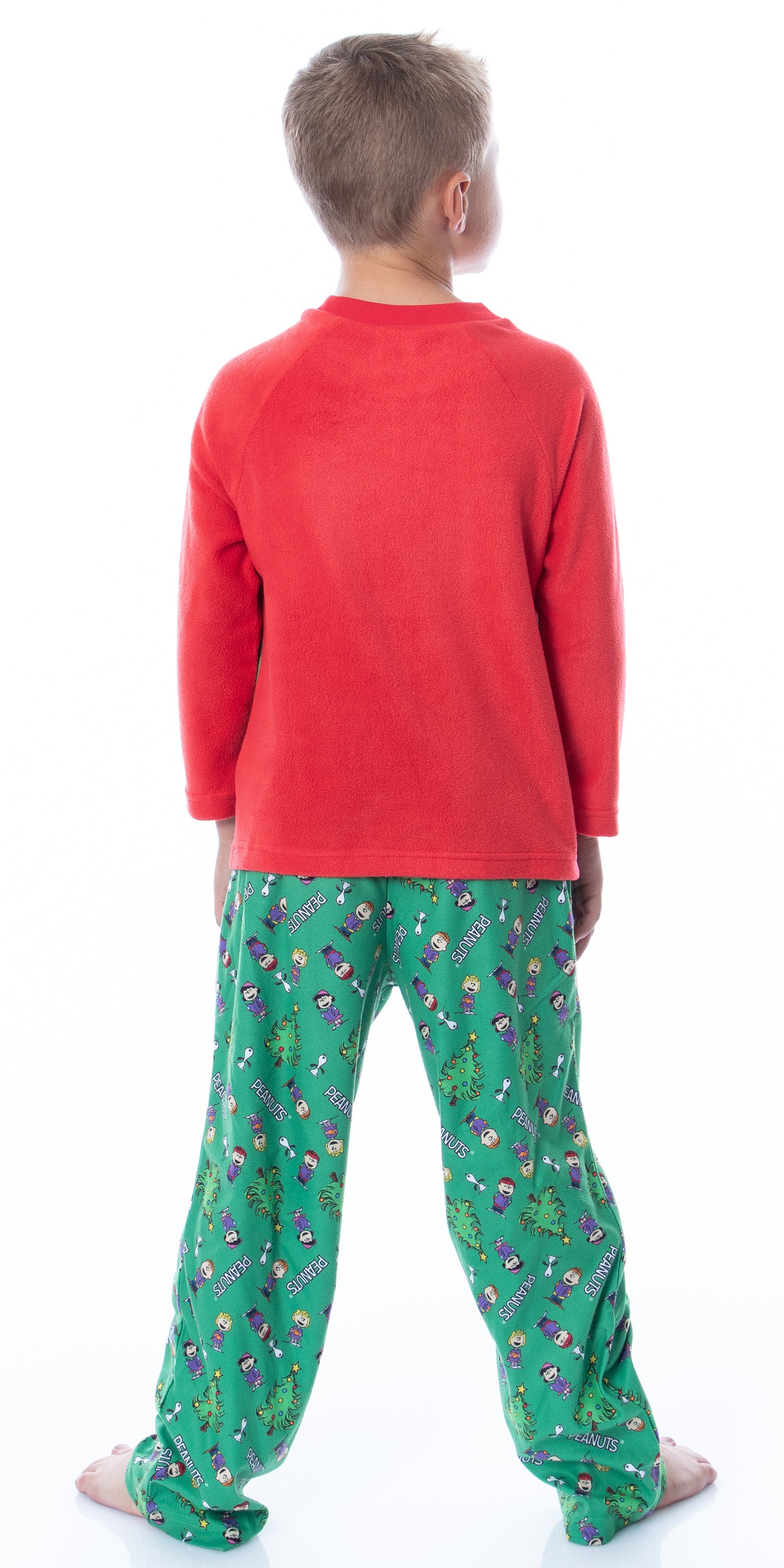Peanuts Boys' Christmas Holiday Season Sing Along Sleep Pajama Set