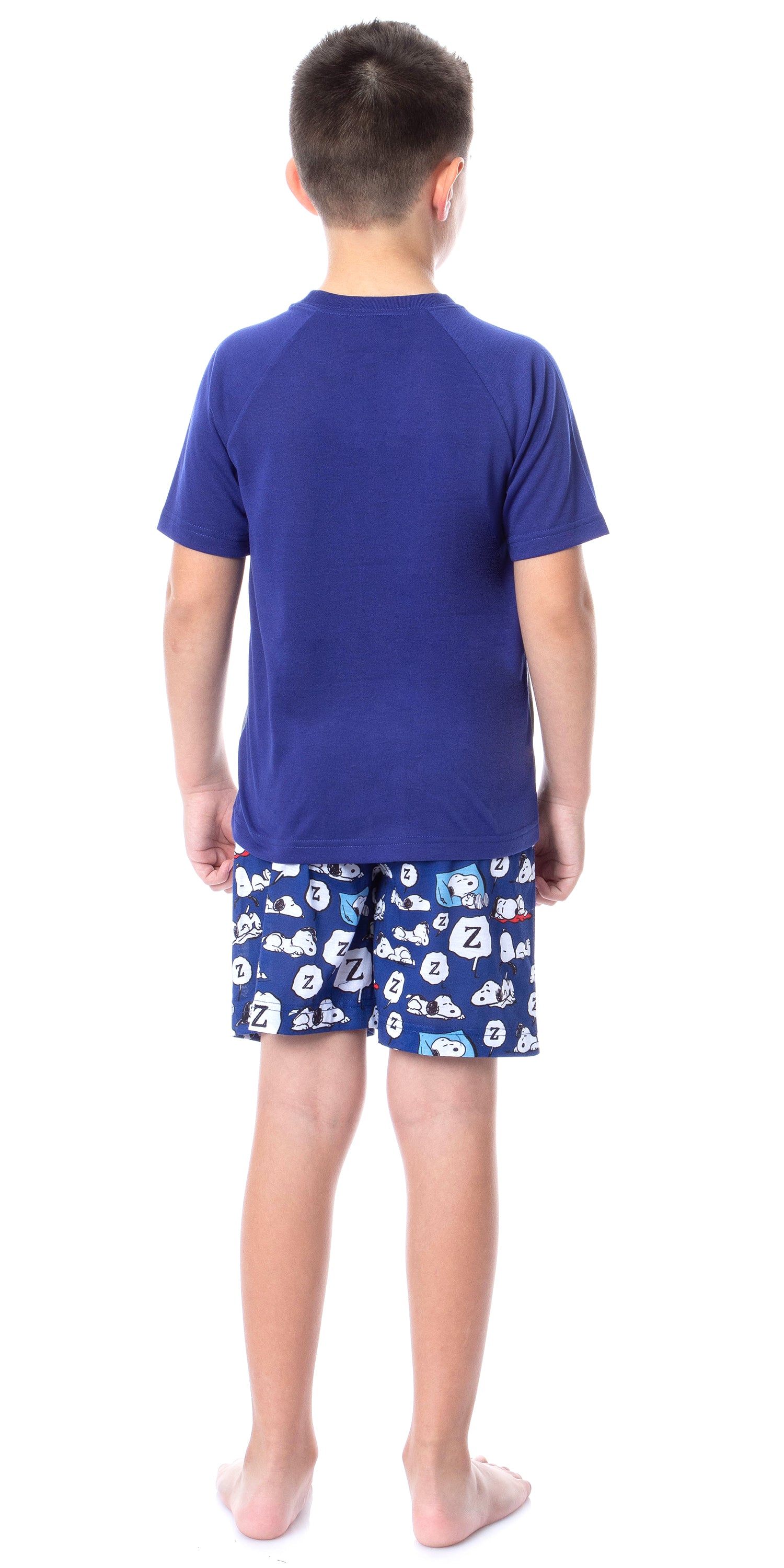 Peanuts Boy's Snoopy Nope Not Today Sleep Pajama Set Short Crewneck