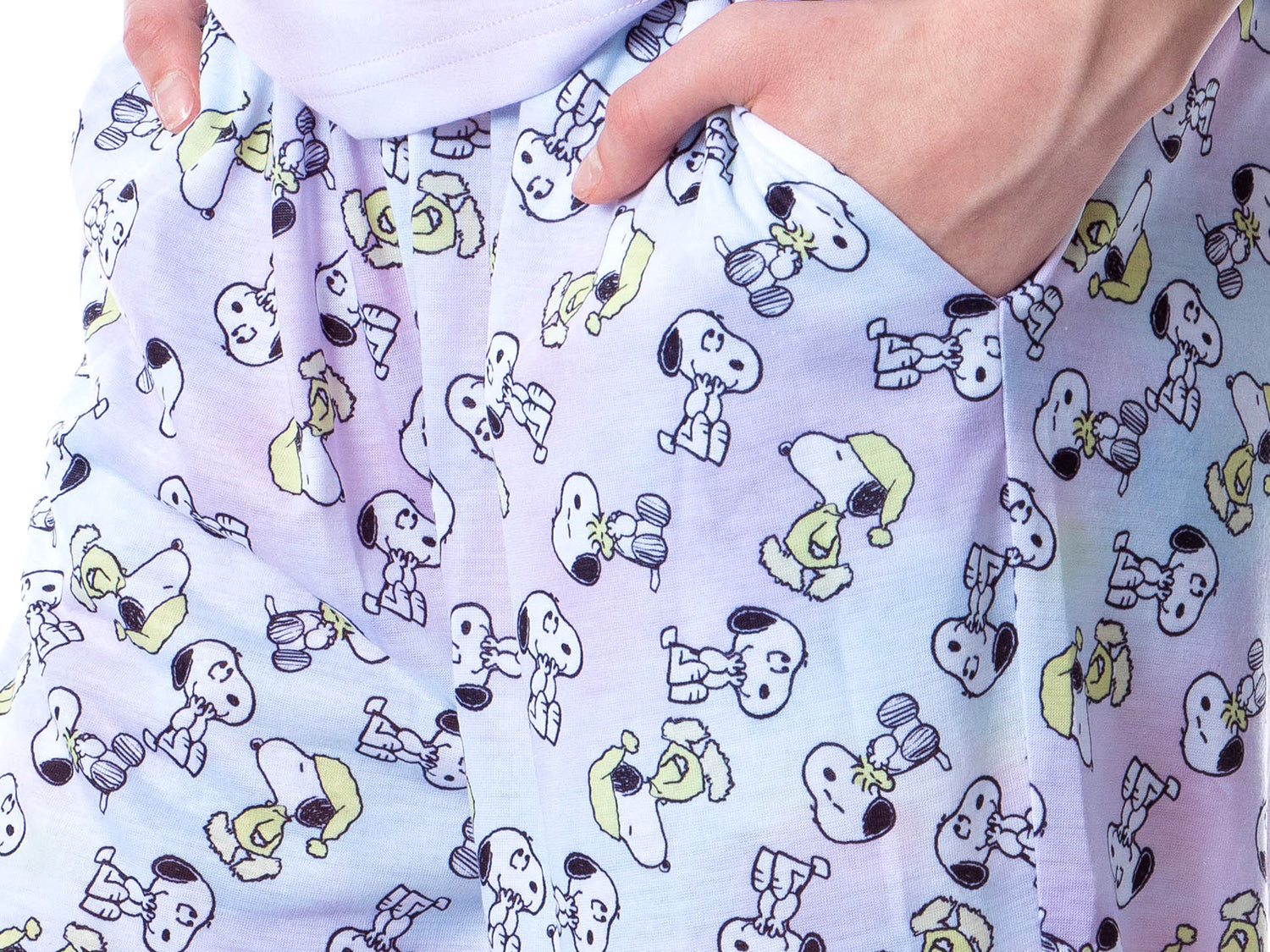 Peanuts Womens' I Woke Up This Cute Tie-Dye Sleep Pajama Set (X-Large)