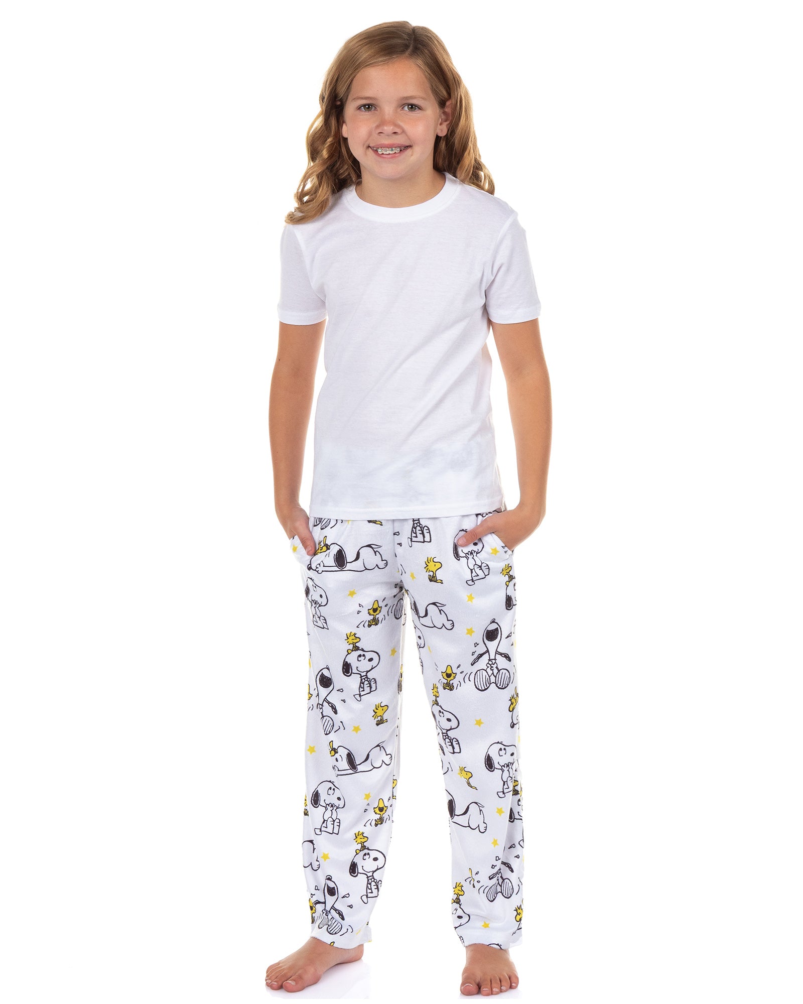 Peanuts Pajamas Kids Snooppy and Woodstock Laughing Lounge Pj Pants