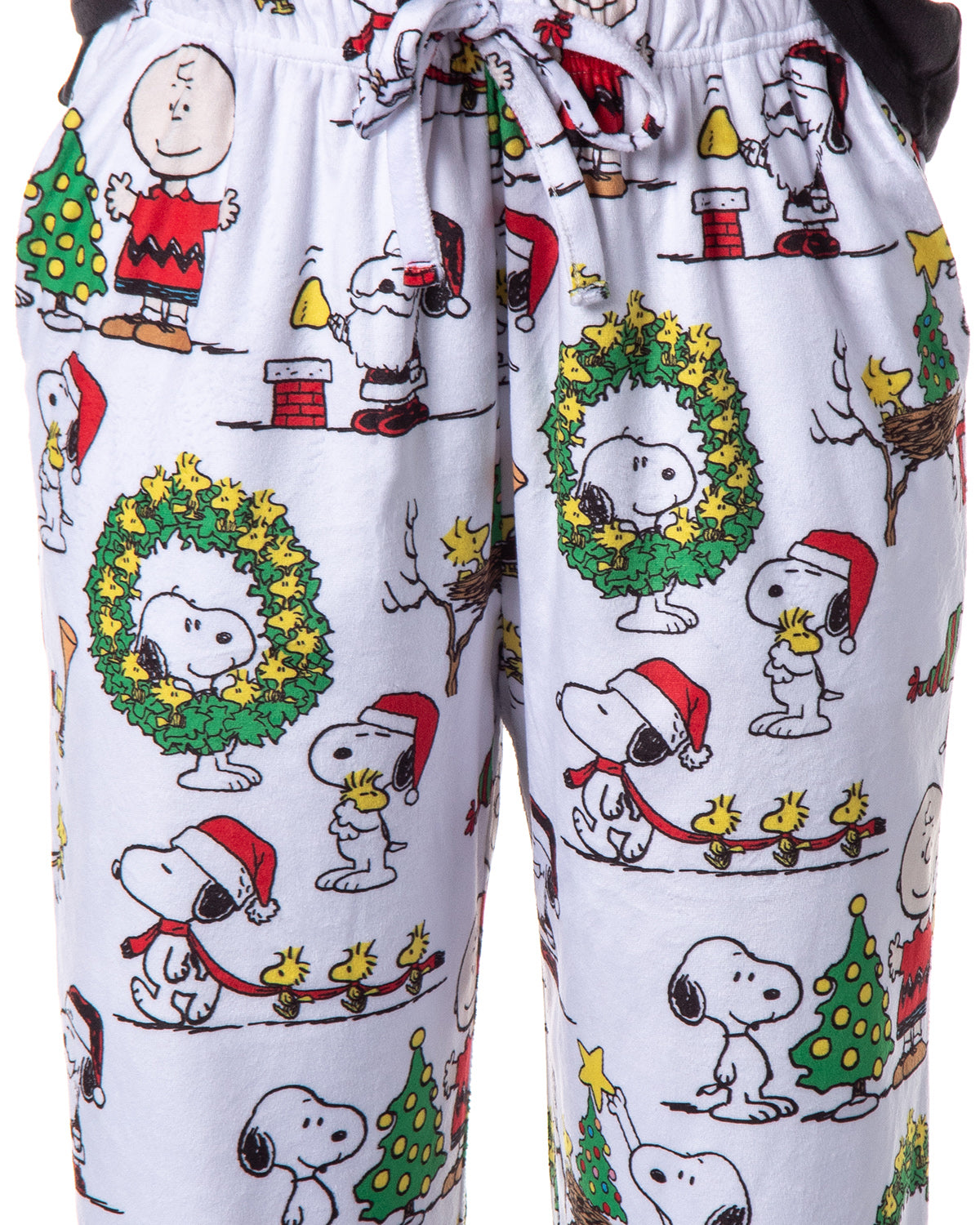 Peanuts Womens' Christmas Charlie Brown Snoopy Santa Sleep Pajama Pants (XL)
