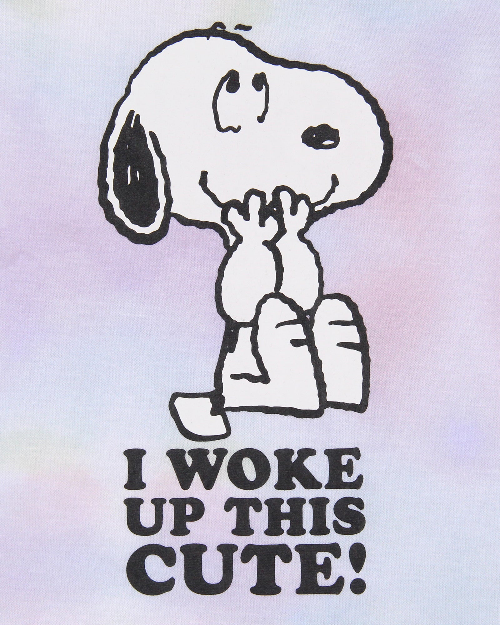 Peanuts Girls' I Woke Up This Cute Snoopy Tie-Dye Sleep Pajama Set Shorts