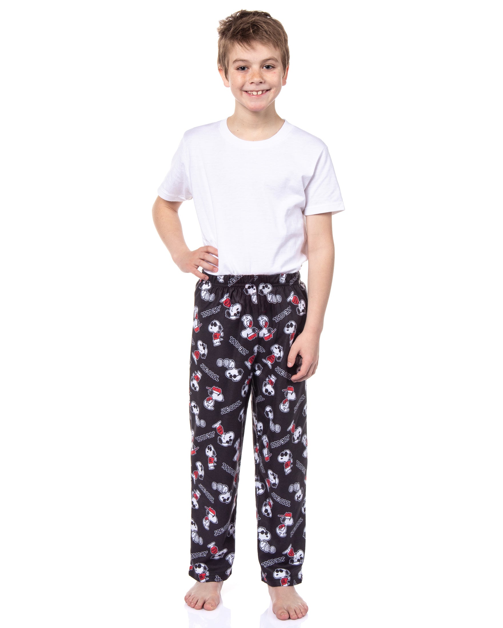Peanuts Boys' Joe Cool Snoopy Character Tossed Print Sleep Pajama Pants
