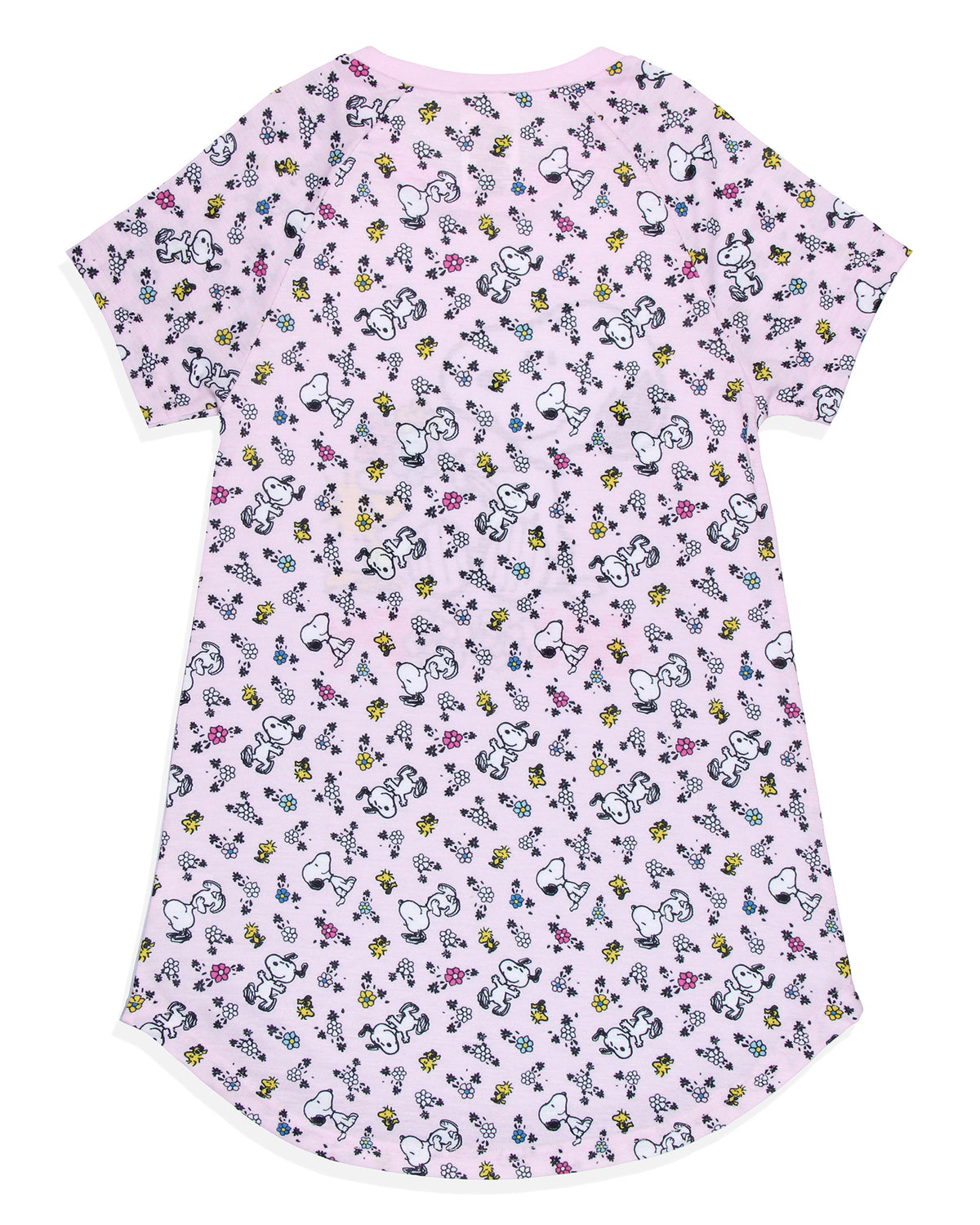 Girls' Peanuts Snoopy Woodstock Flowers Friends Nightgown Pajama Shirt