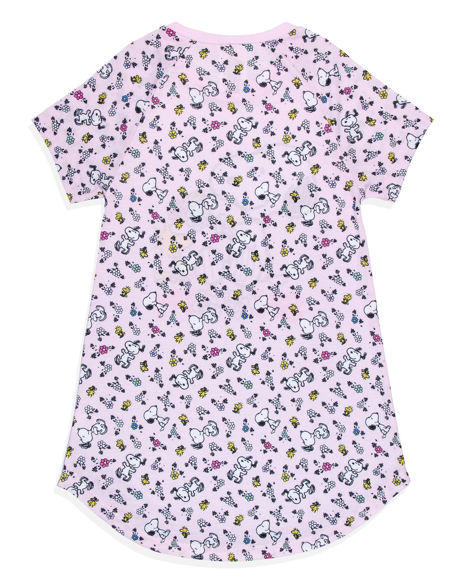Girls' Peanuts Snoopy Woodstock Flowers Friends Nightgown Pajama Shirt