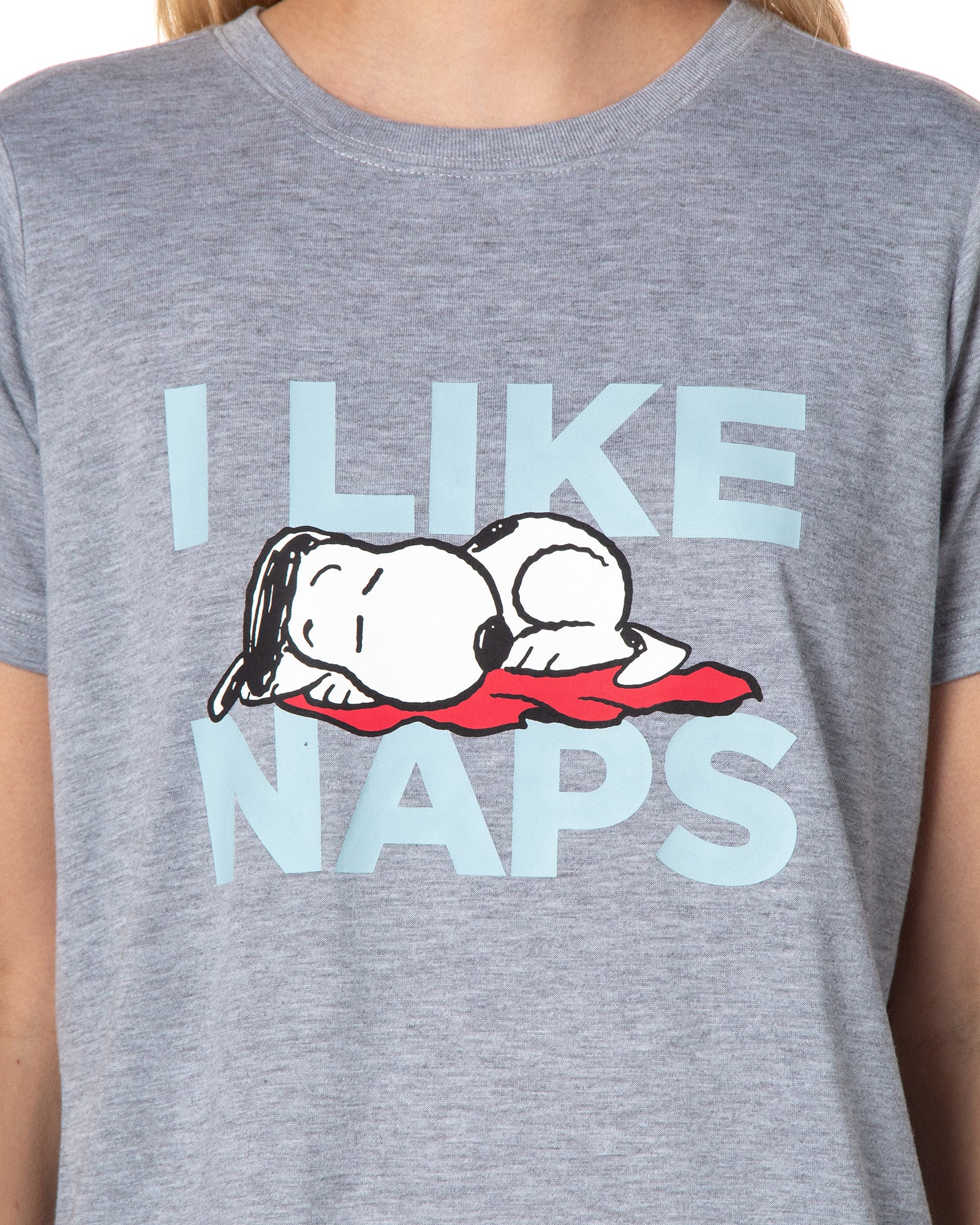 Peanuts Womens' Snoopy I Like Naps Character Sleep Pajama Set Shorts