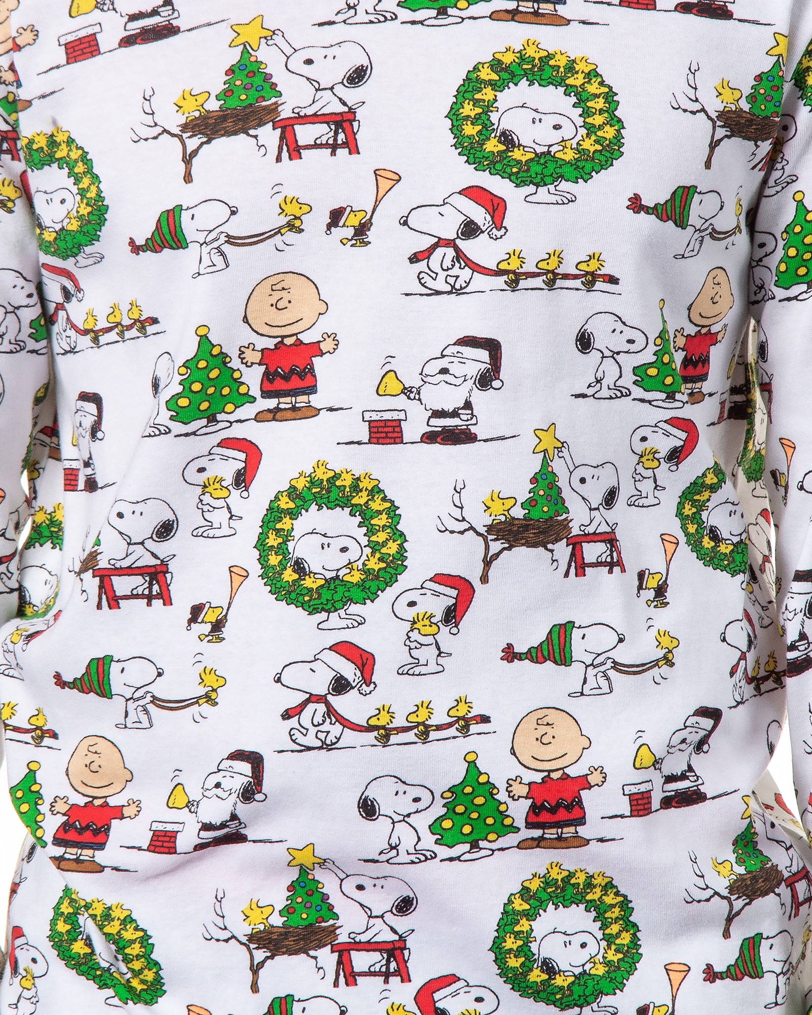 Peanuts Boys' Christmas Santa Snoopy Charlie Brown Characters Pajama Set