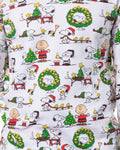 Peanuts Boys' Girls' Unisex Christmas Santa Snoopy Charlie Brown Characters Sleep Pajama Set