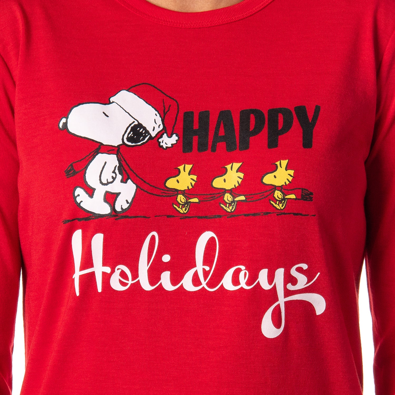 Peanuts Charlie Brown Snoopy Button Sleep Family Christmas Pajama Set