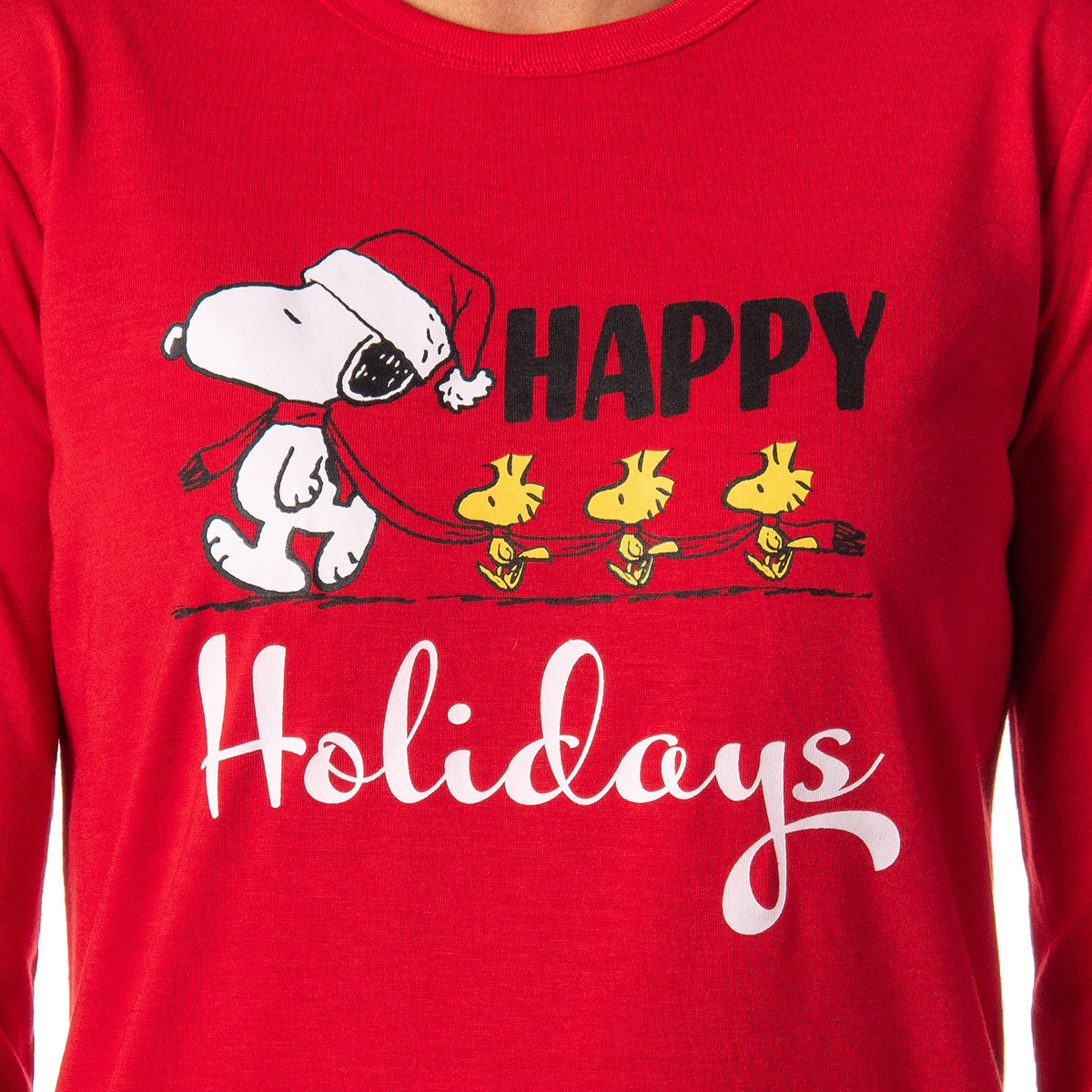 Peanuts Charlie Brown Snoopy Button Sleep Family Christmas Pajama Set