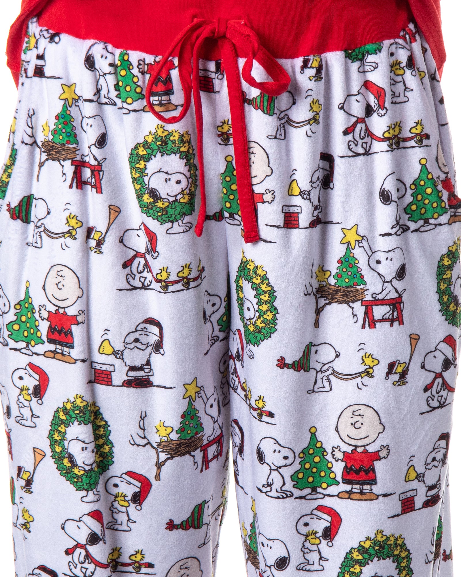 Peanuts Charlie Brown Snoopy Button Sleep Family Christmas Pajama Set