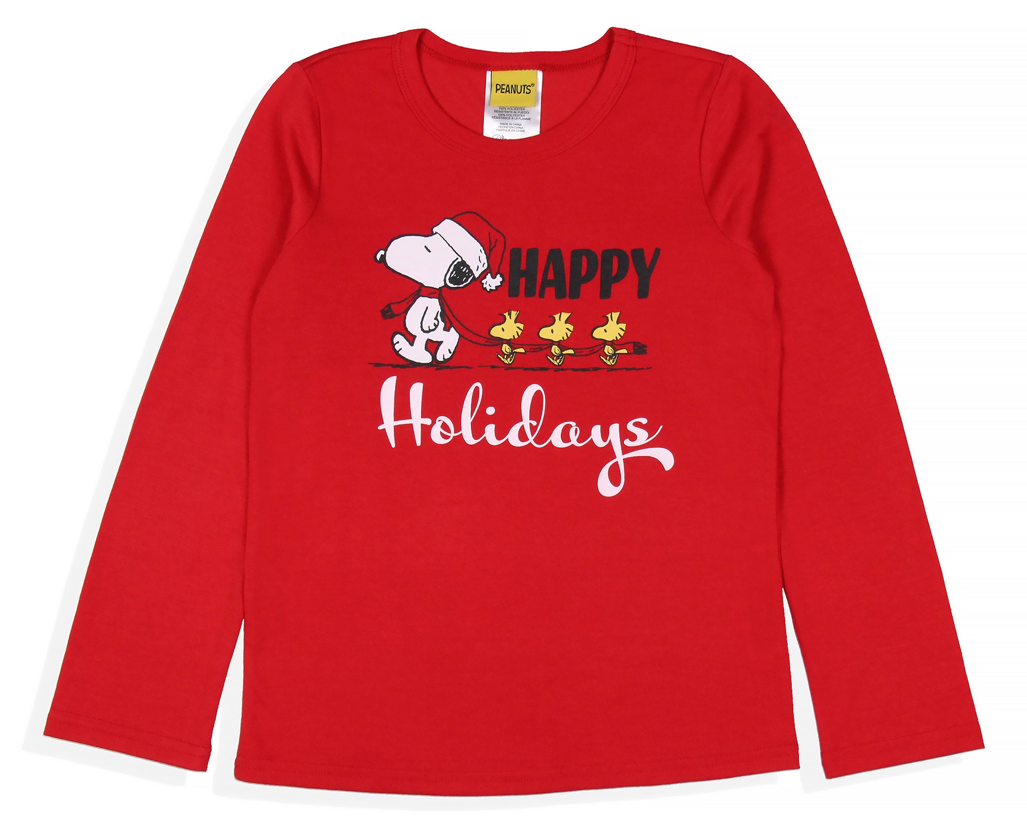 Peanuts Charlie Brown Snoopy Button Sleep Family Christmas Pajama Set