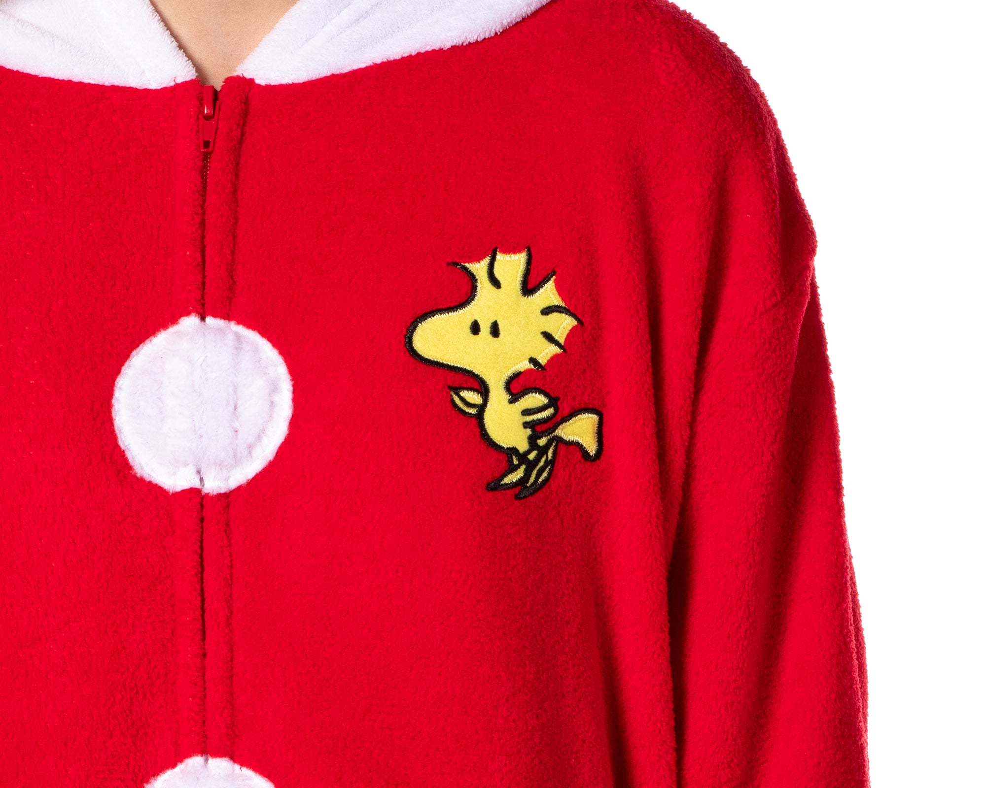 Peanuts Snoopy Christmas Adults Hooded Union Suit Costume Sleep Pajama Kigurumi
