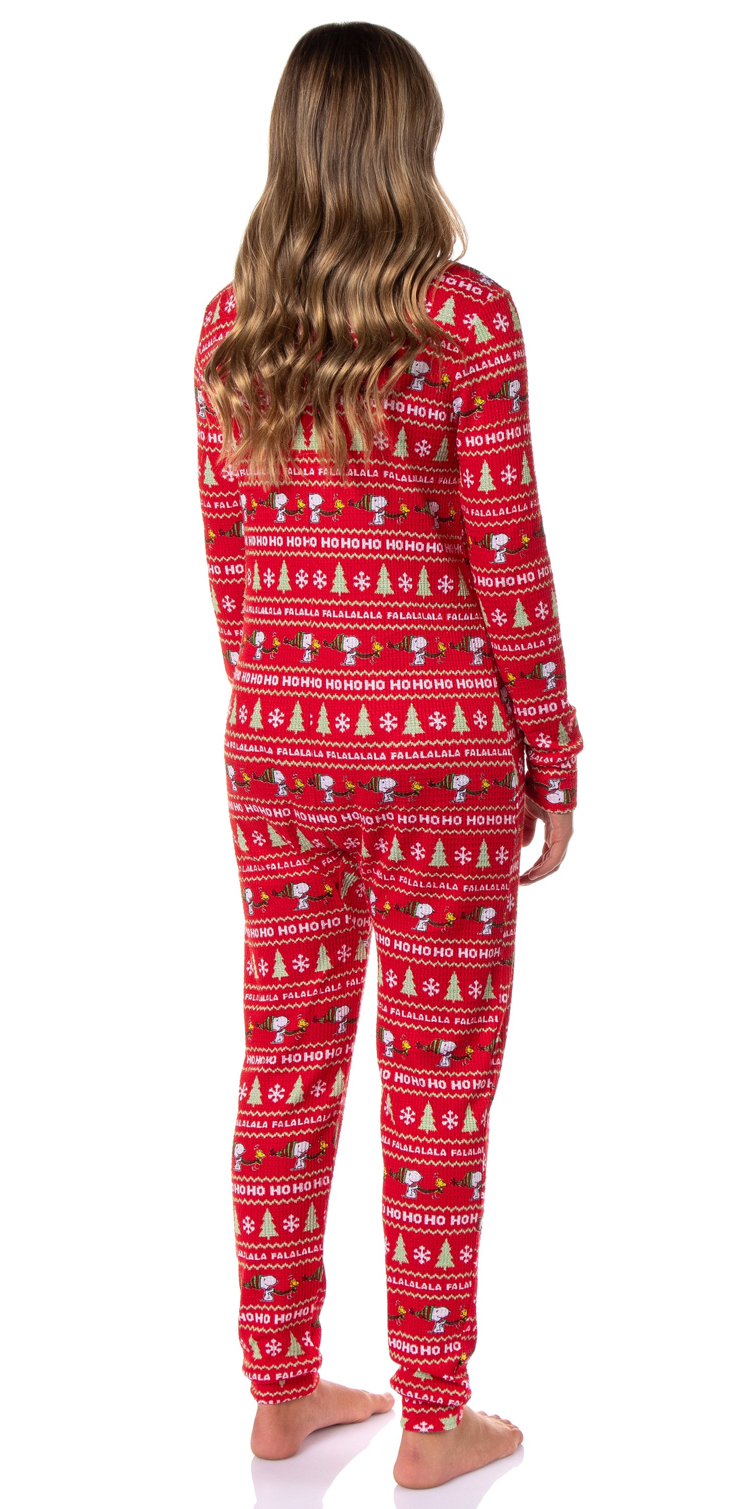 Peanuts Women's Snoopy Ugly Sweater Design One Piece Footless Pajama
