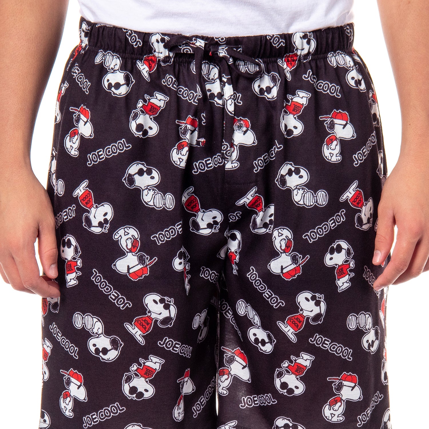 Peanuts Men's Pajama Shorts Snoopy Joe Cool AOP Lounge Sleep Bottoms