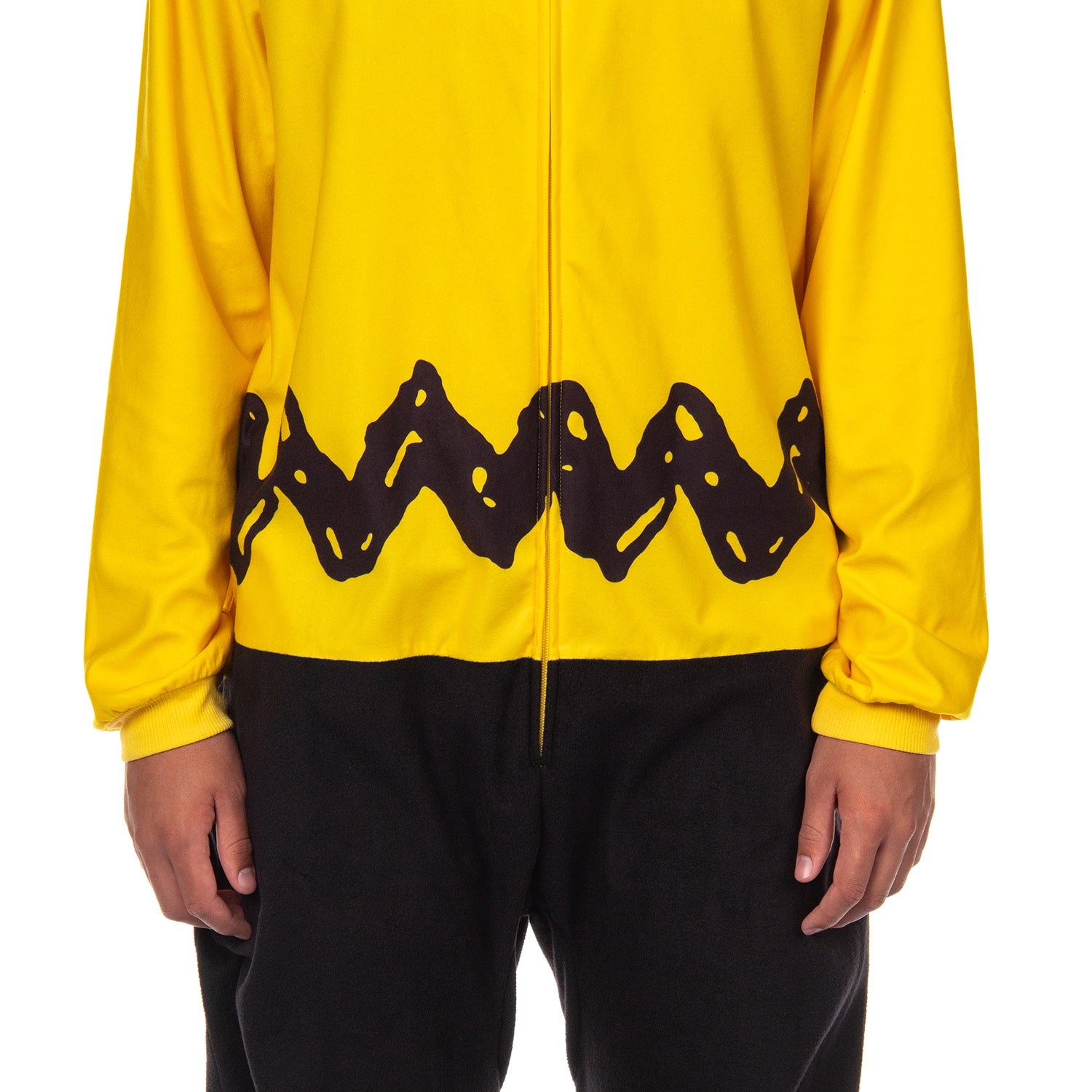 Peanuts Charlie Brown Union Suit Men's Costume Zip Up Pajama Outfit