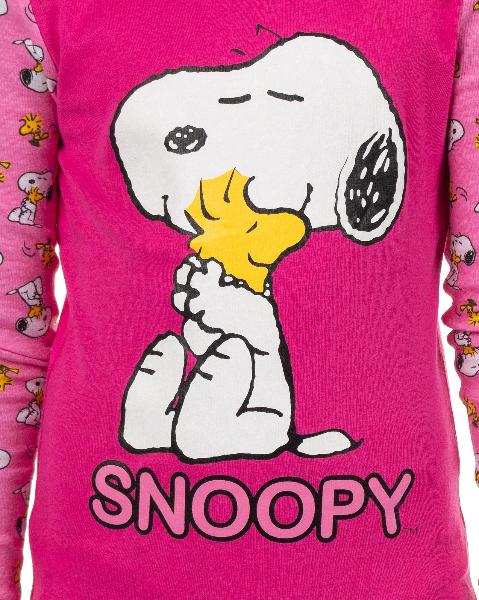 Peanuts Snoopy and Woodstock Pajamas Girls' Friend Hug Tight Fit Sleep Set