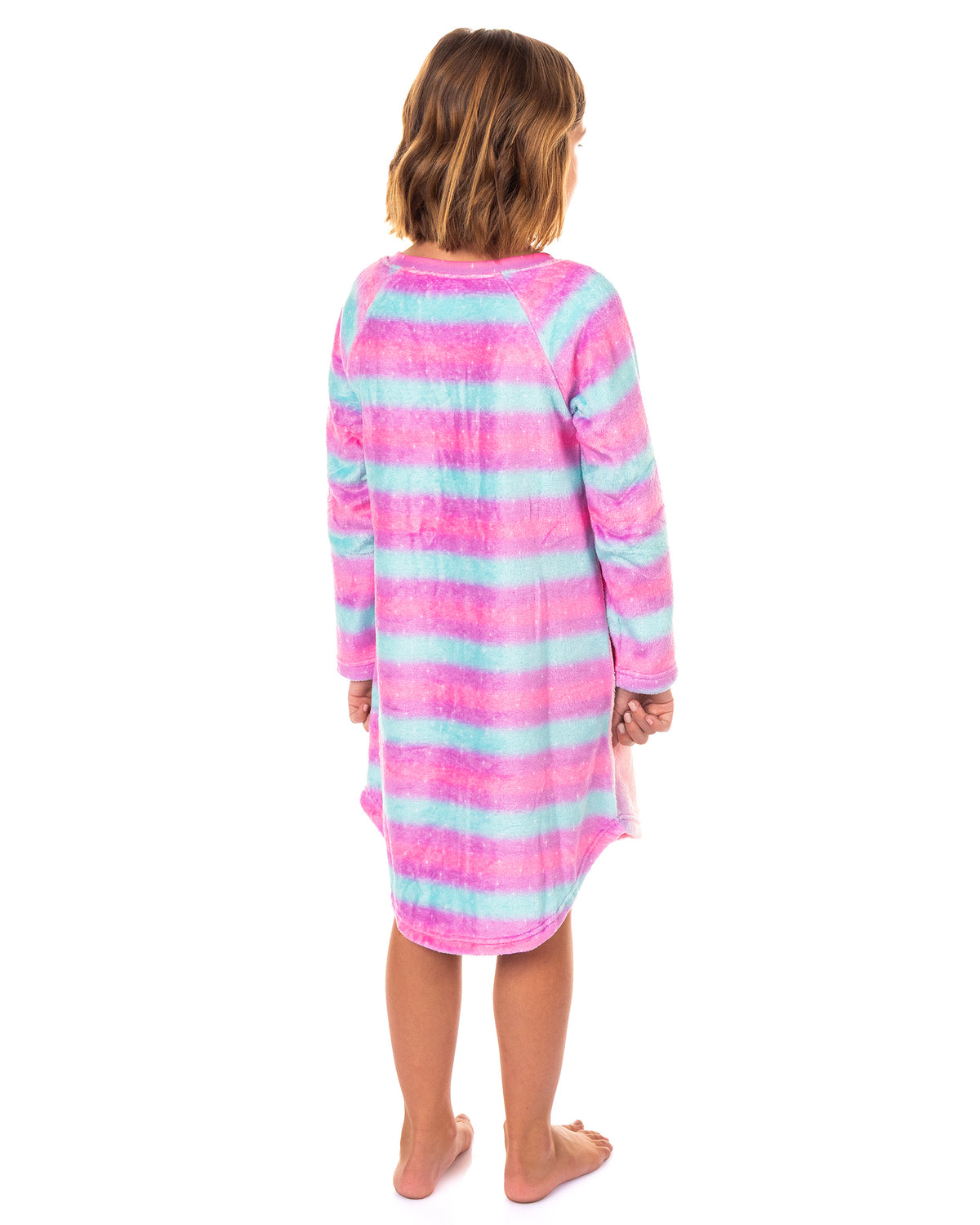 Peanuts Pajama Girl's Snoopy Cute And Cuddly Long Sleeve Fleece Nightgown
