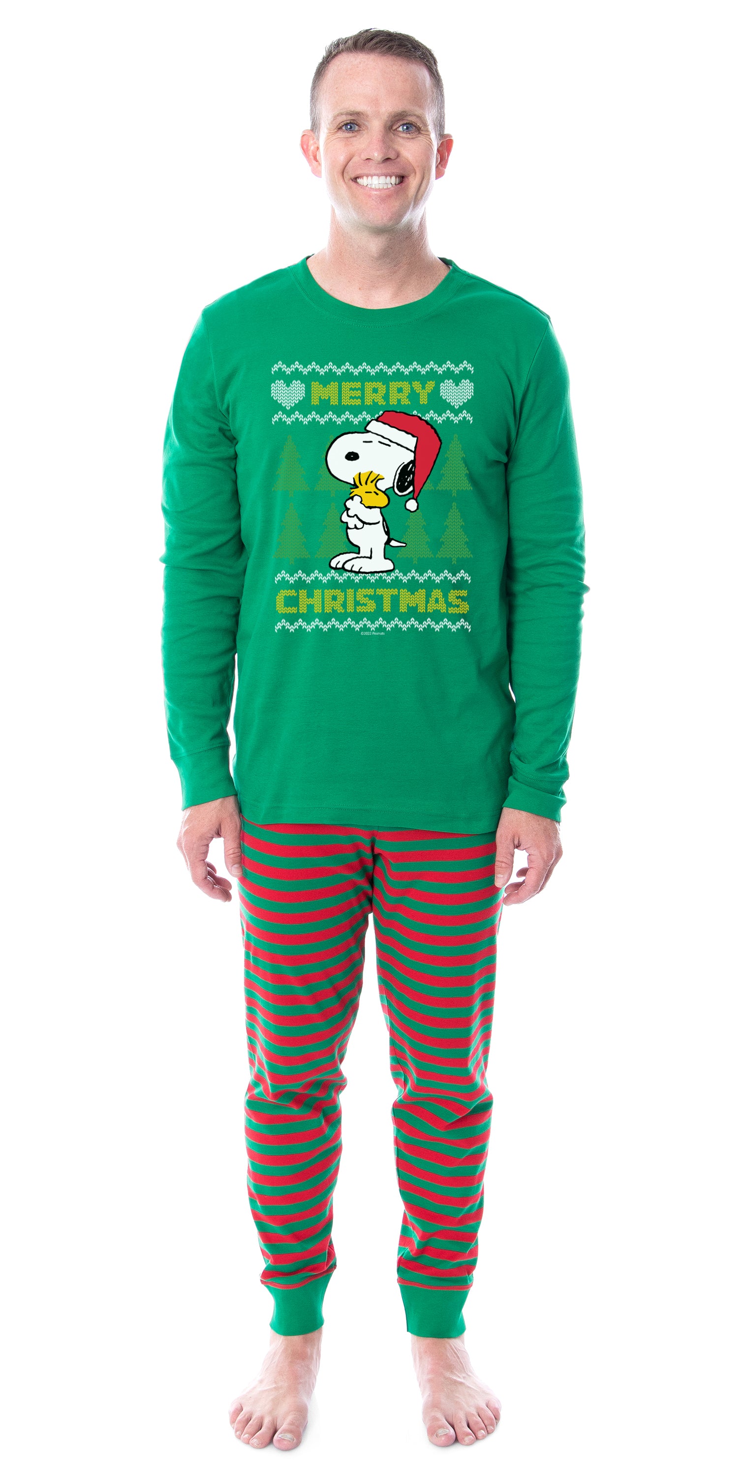 Peanuts Christmas Ugly Sweater Tight Fit Cotton Family Pajama Set