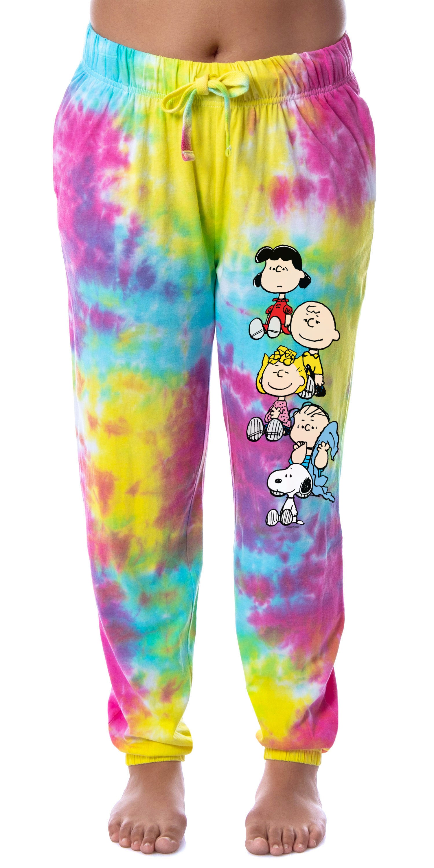 Peanuts Womens' Snoopy Charlie Brown Lucy Van Pelt Linus Van Pelt Sally Brown Characters Sleep Jogger Pajama Pants